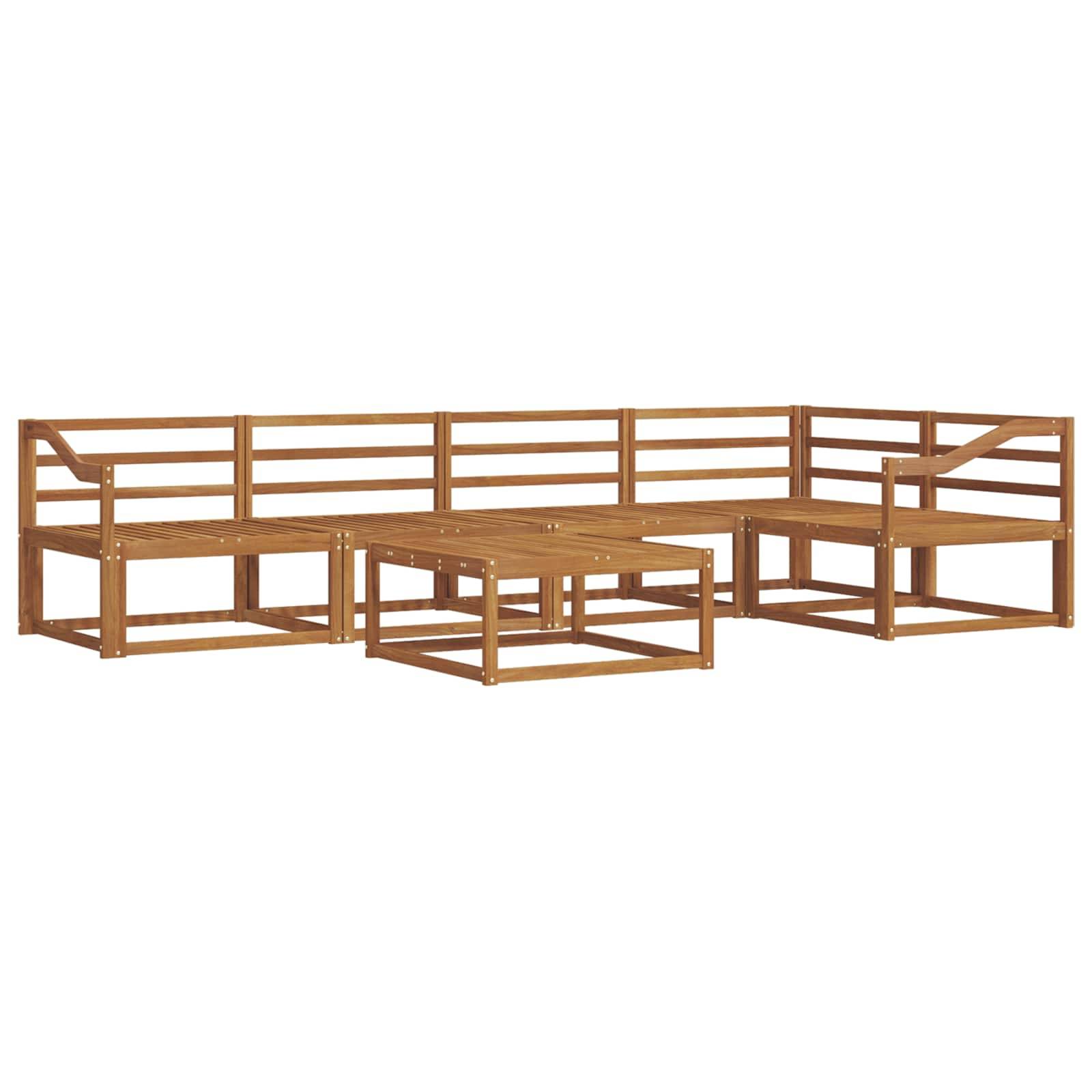 vidaXL Outdoor-Sofagarnitur 6 pcs Natur Massivholz Akazie