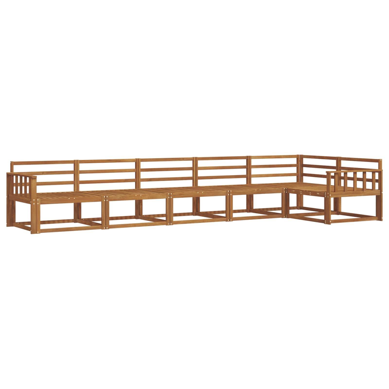 vidaXL Outdoor-Sofagarnitur 6 pcs Natur Massivholz Akazie