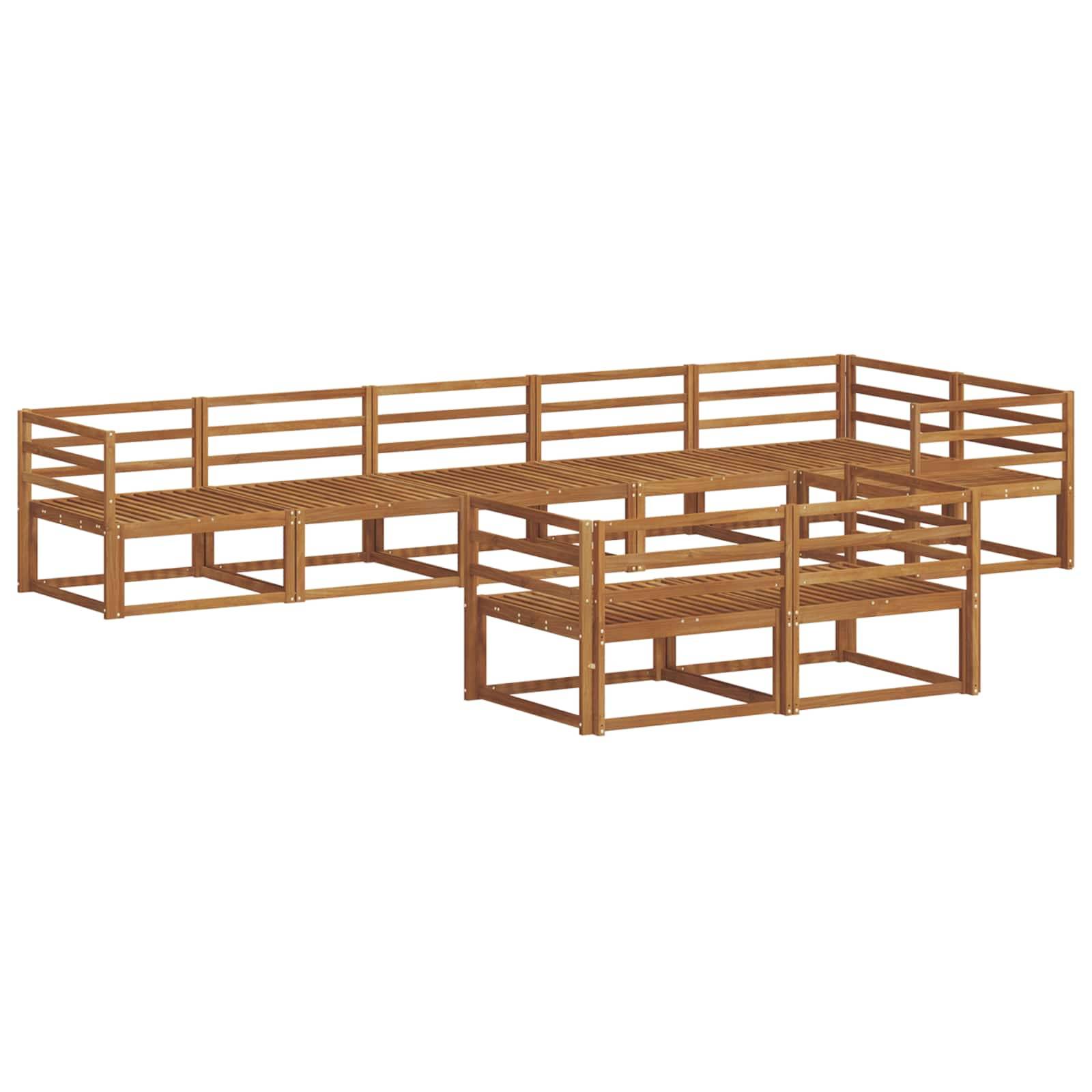 vidaXL Outdoor-Sofagarnitur 8 pcs Natur Massivholz Akazie