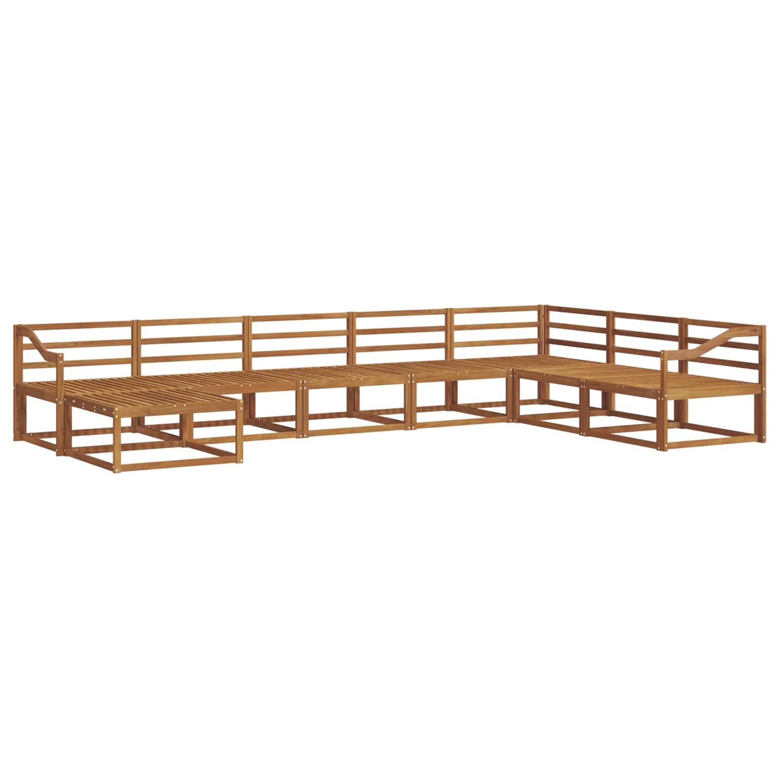 vidaXL Outdoor-Sofagarnitur 8 pcs Natur Massivholz Akazie
