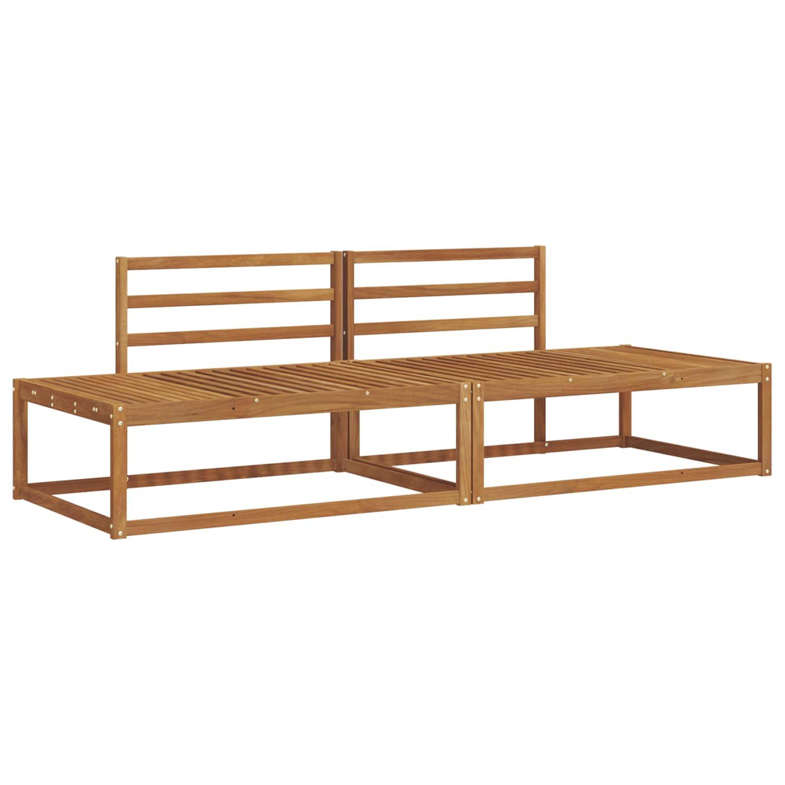 vidaXL Outdoor-Sofagarnitur 2 Stück Natur 230,5 x 83 x 73 cm