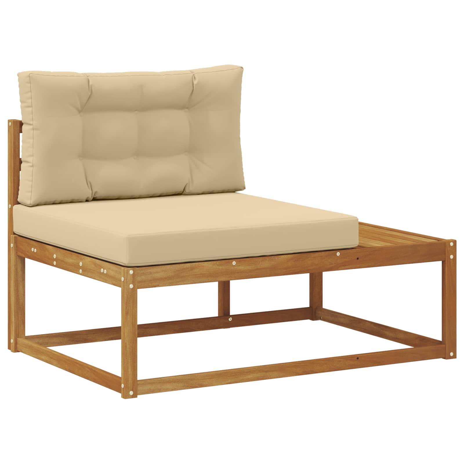 vidaXL Outdoor Endsofa Natur 115 x 83 x 73 cm Massivholz Akazie