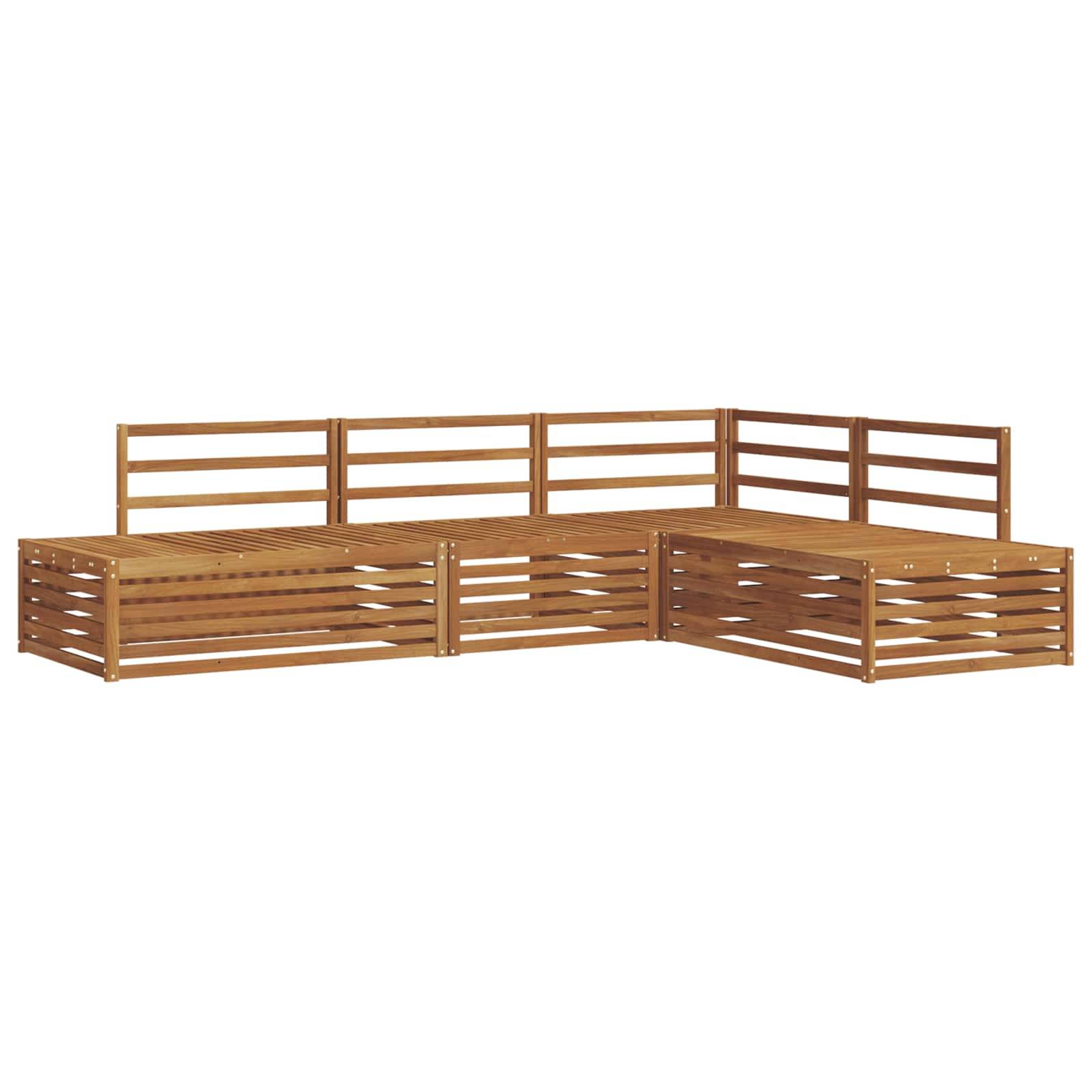 vidaXL Outdoor-Sofagarnitur 4 Stück Natur Massivholz Akazie