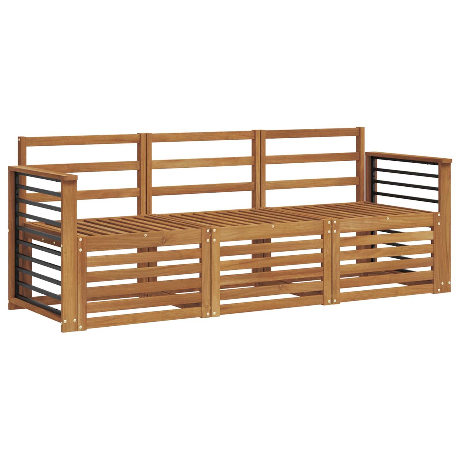 vidaXL Sofagarnituren 3 pcs Massivholz Akazie
