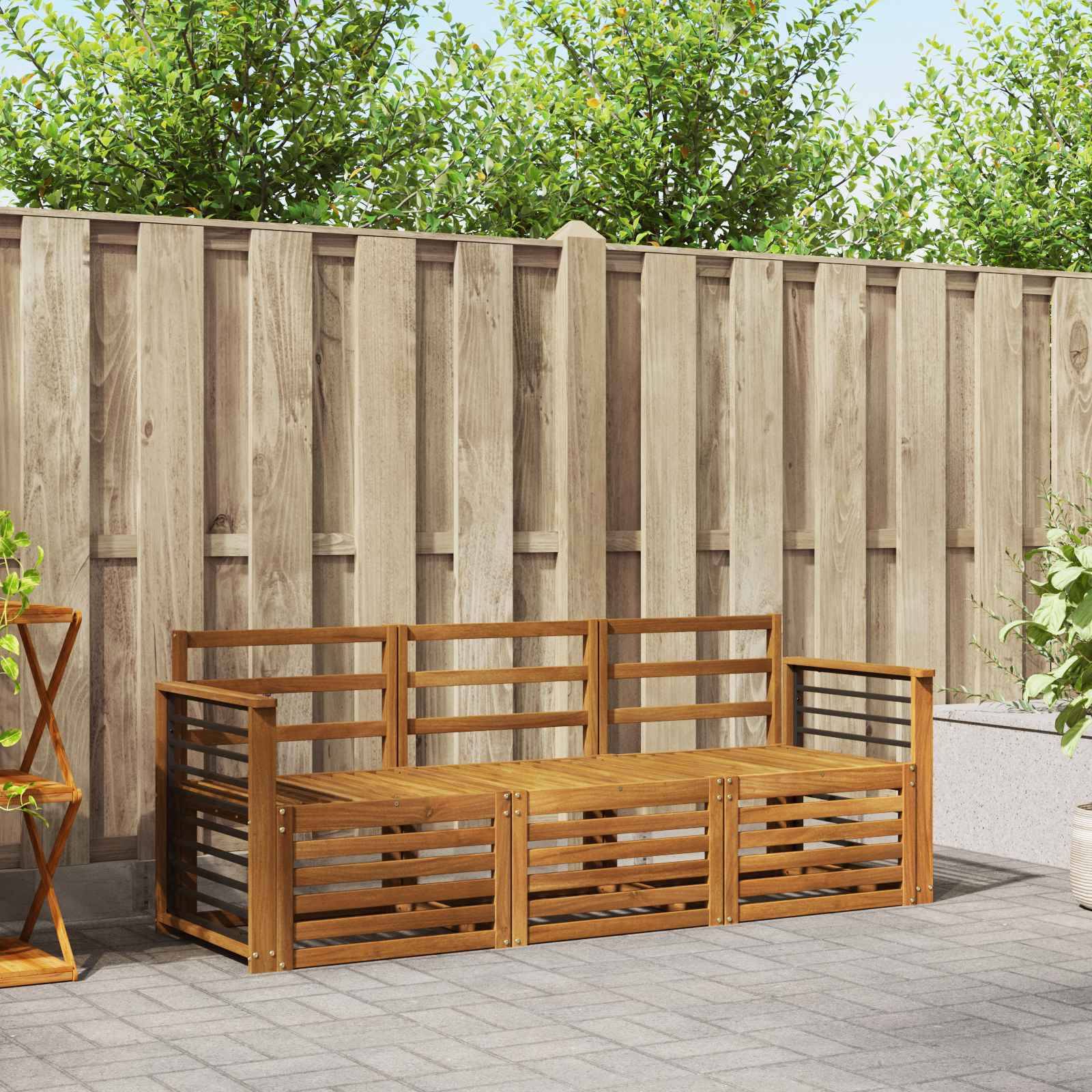 vidaXL Sofagarnituren 3 pcs Massivholz Akazie
