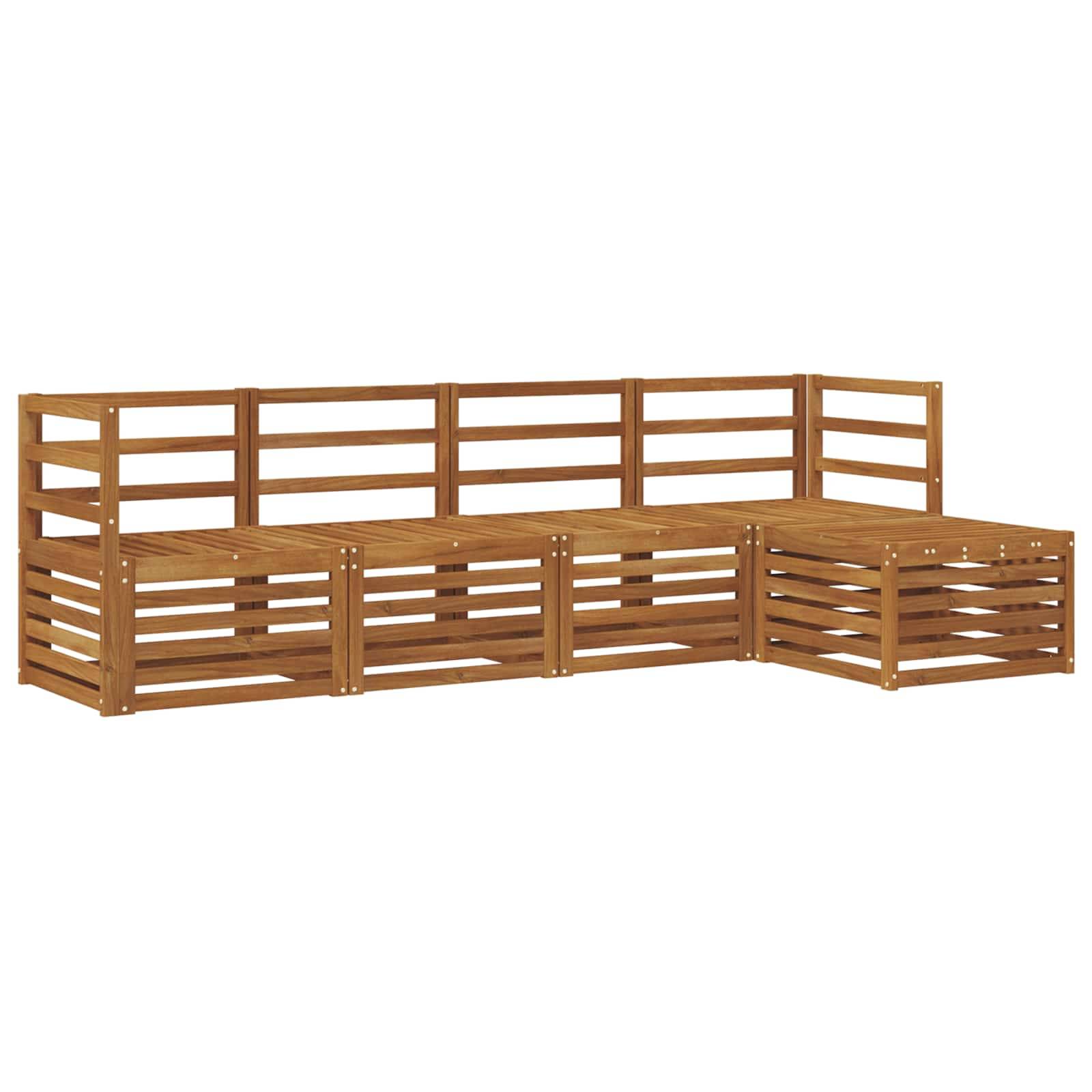 vidaXL Sofagarnituren 5 pcs Natur Massivholz Akazie