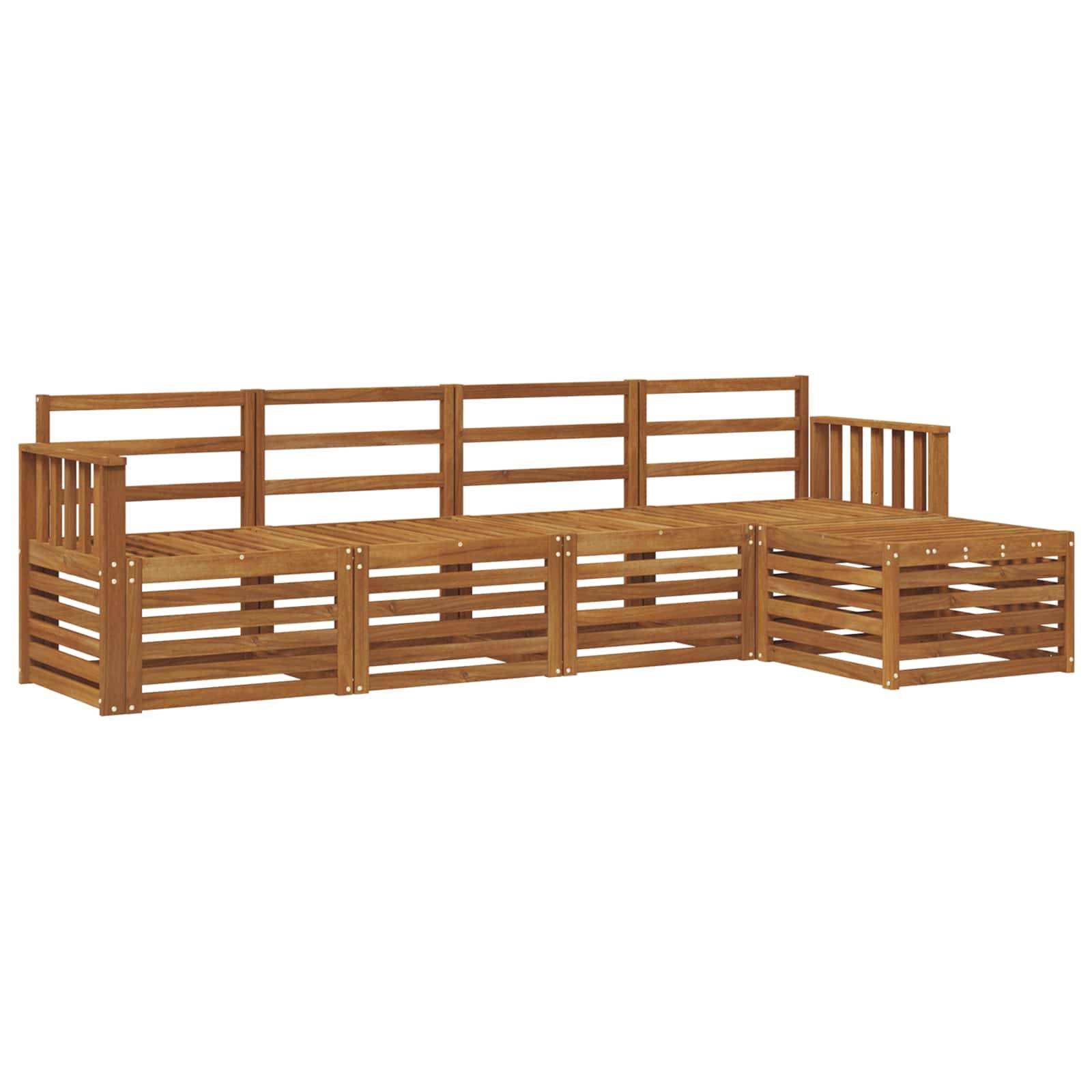 vidaXL Sofagarnituren 5 pcs Natur Massivholz Akazie