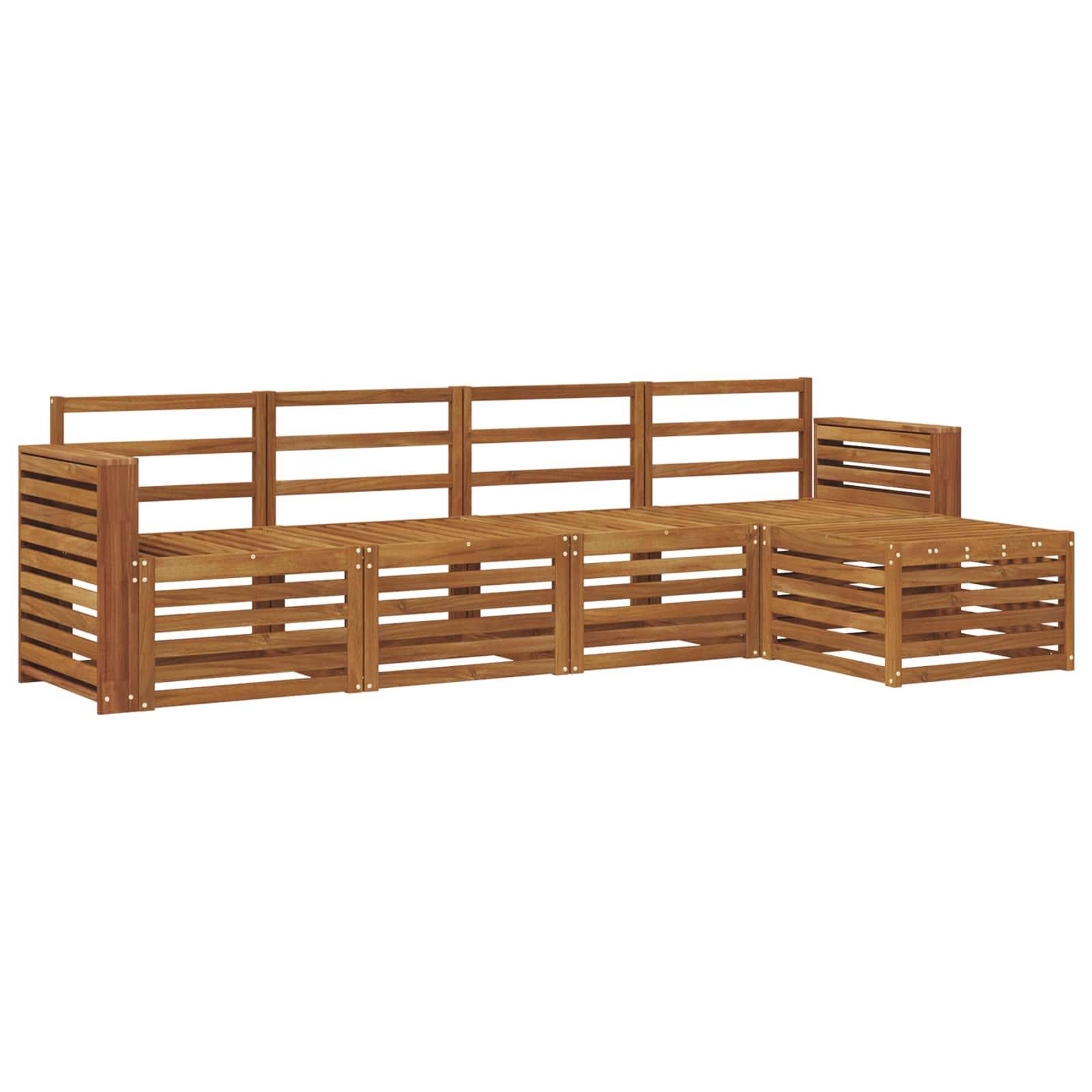 vidaXL Sofagarnituren 5 pcs Natur Massivholz Akazie