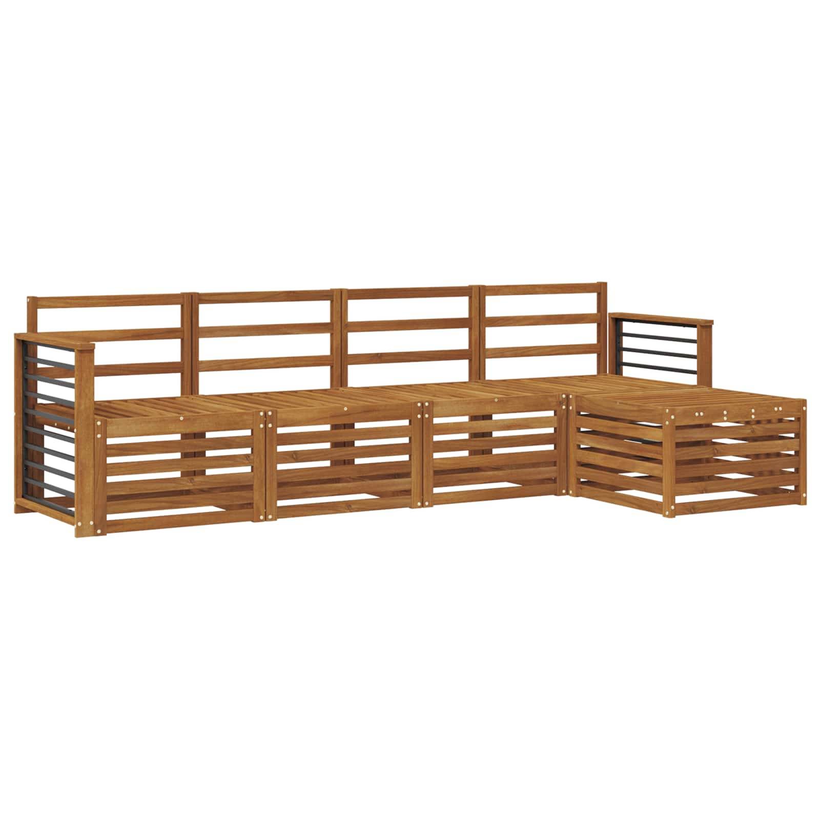 vidaXL Sofagarnituren 5 pcs Natur Massivholz Akazie