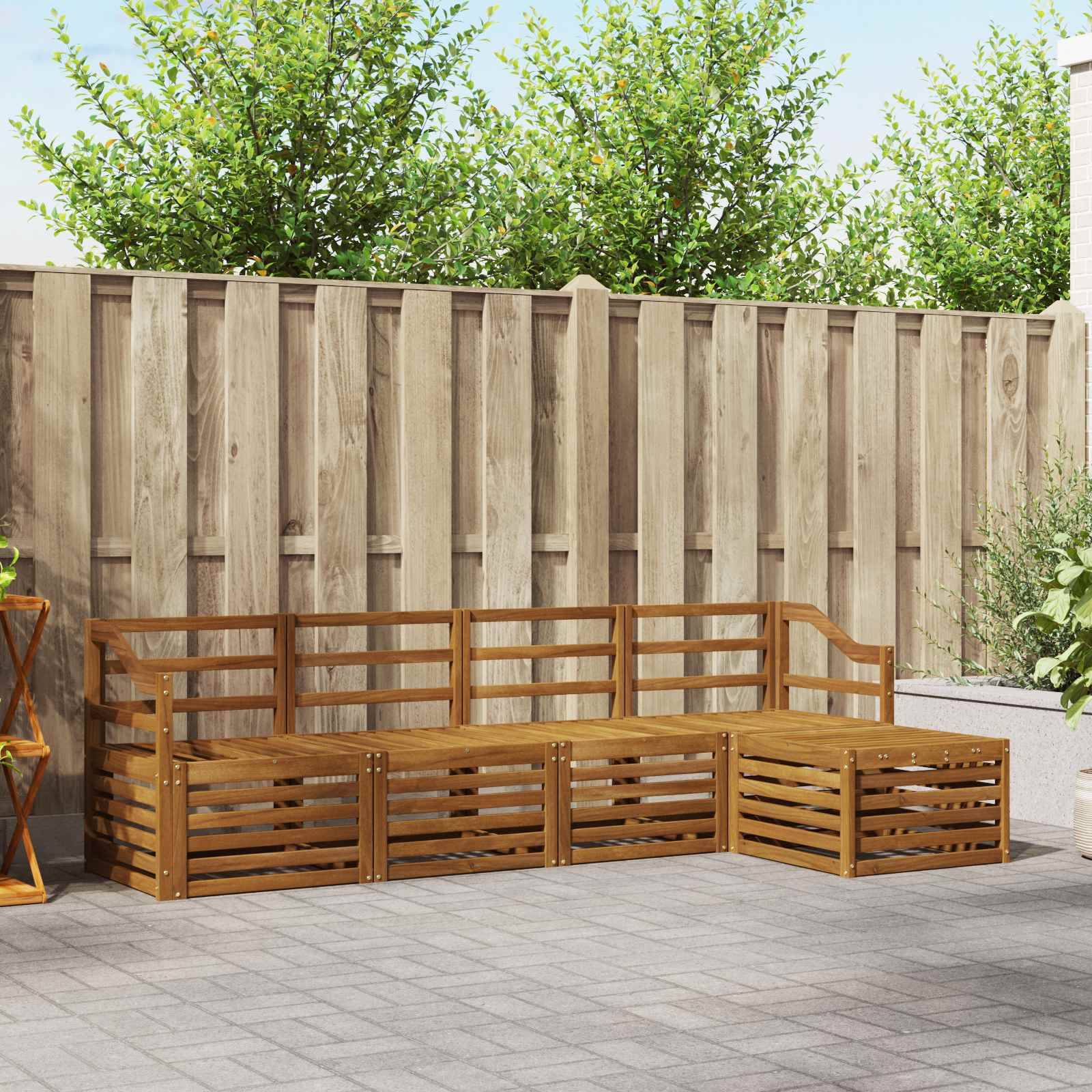 vidaXL Sofagarnituren 5 pcs Natur Massivholz Akazie