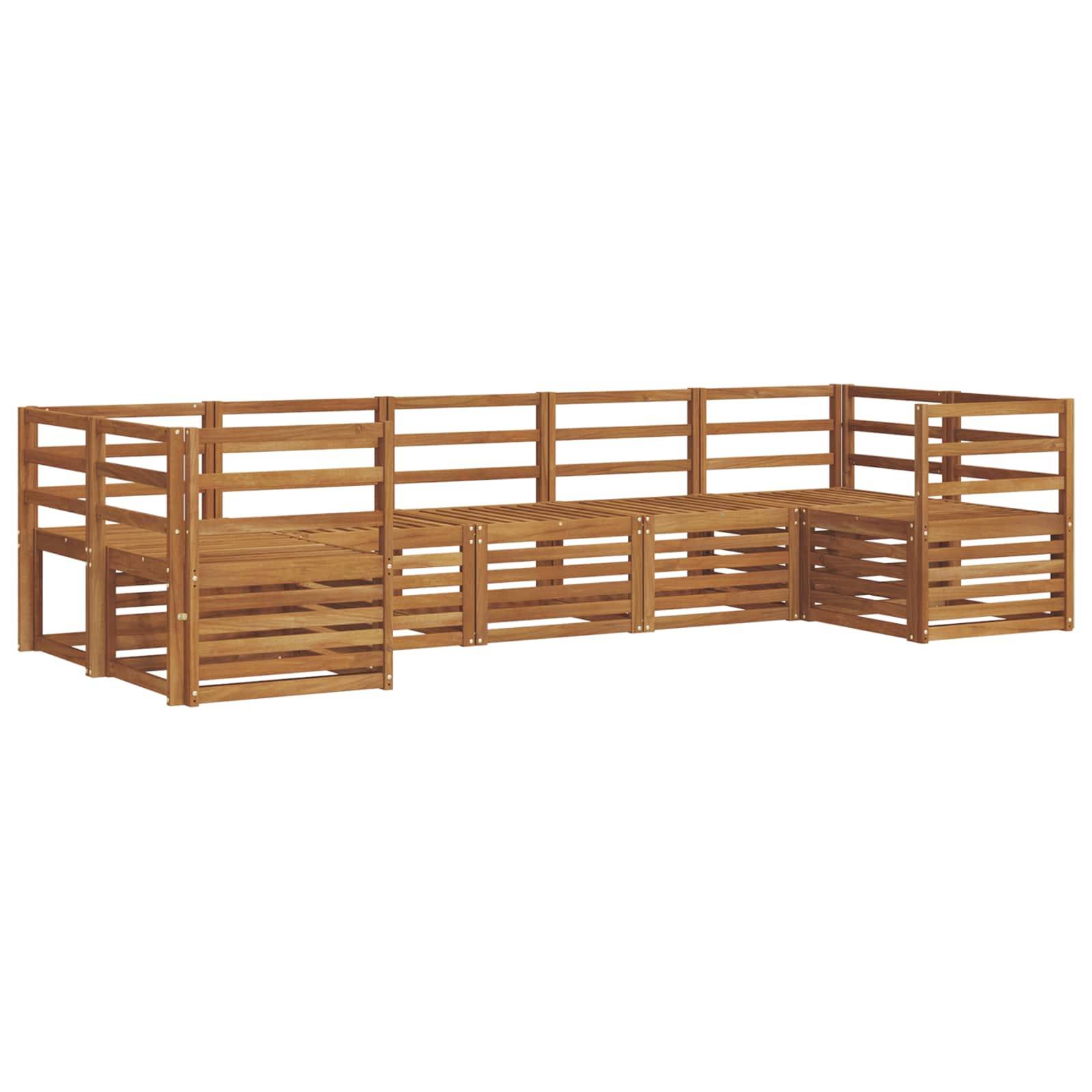vidaXL Sofagarnituren 7 pcs Natur Massivholz Akazie