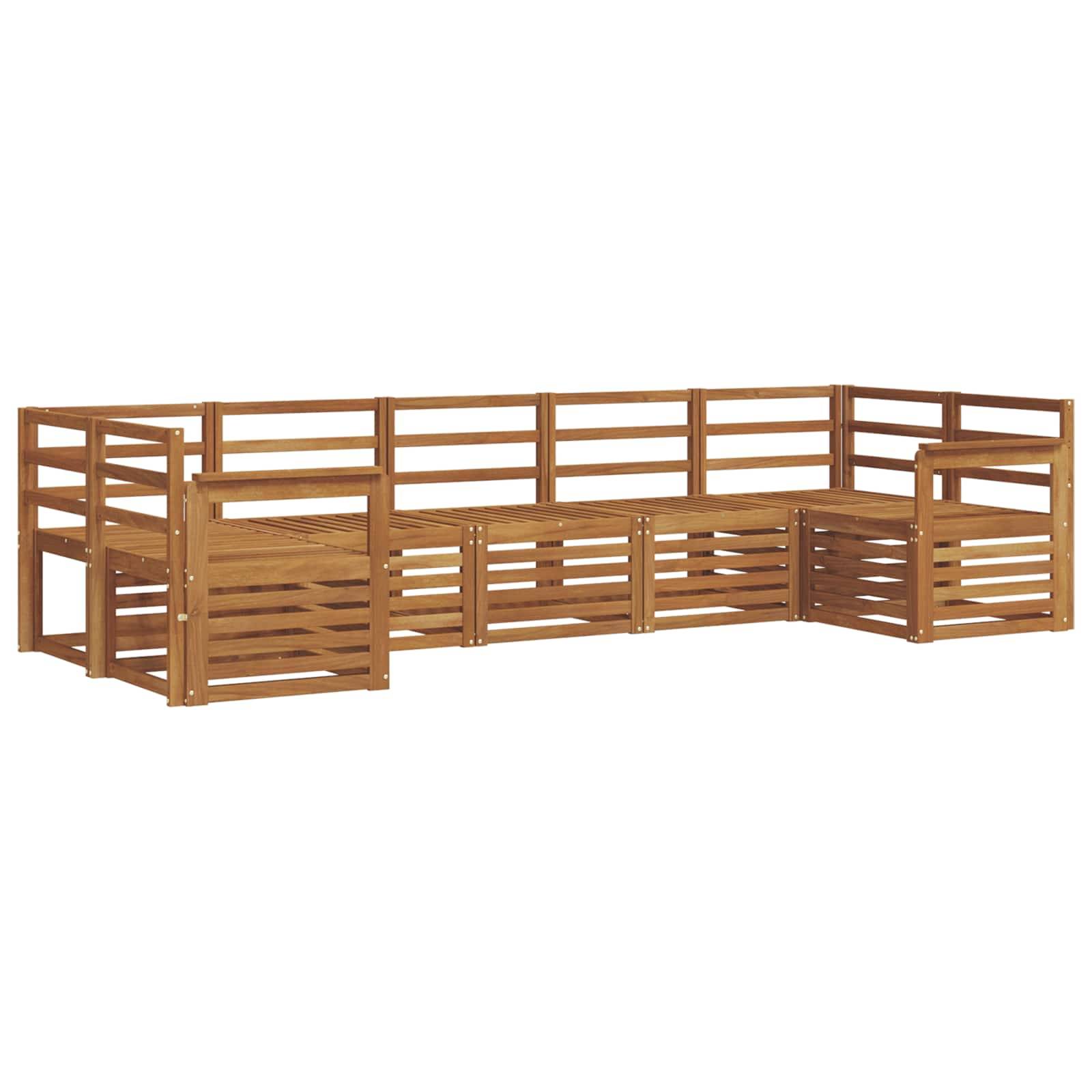 vidaXL Sofagarnituren 7 pcs Natur Massivholz Akazie