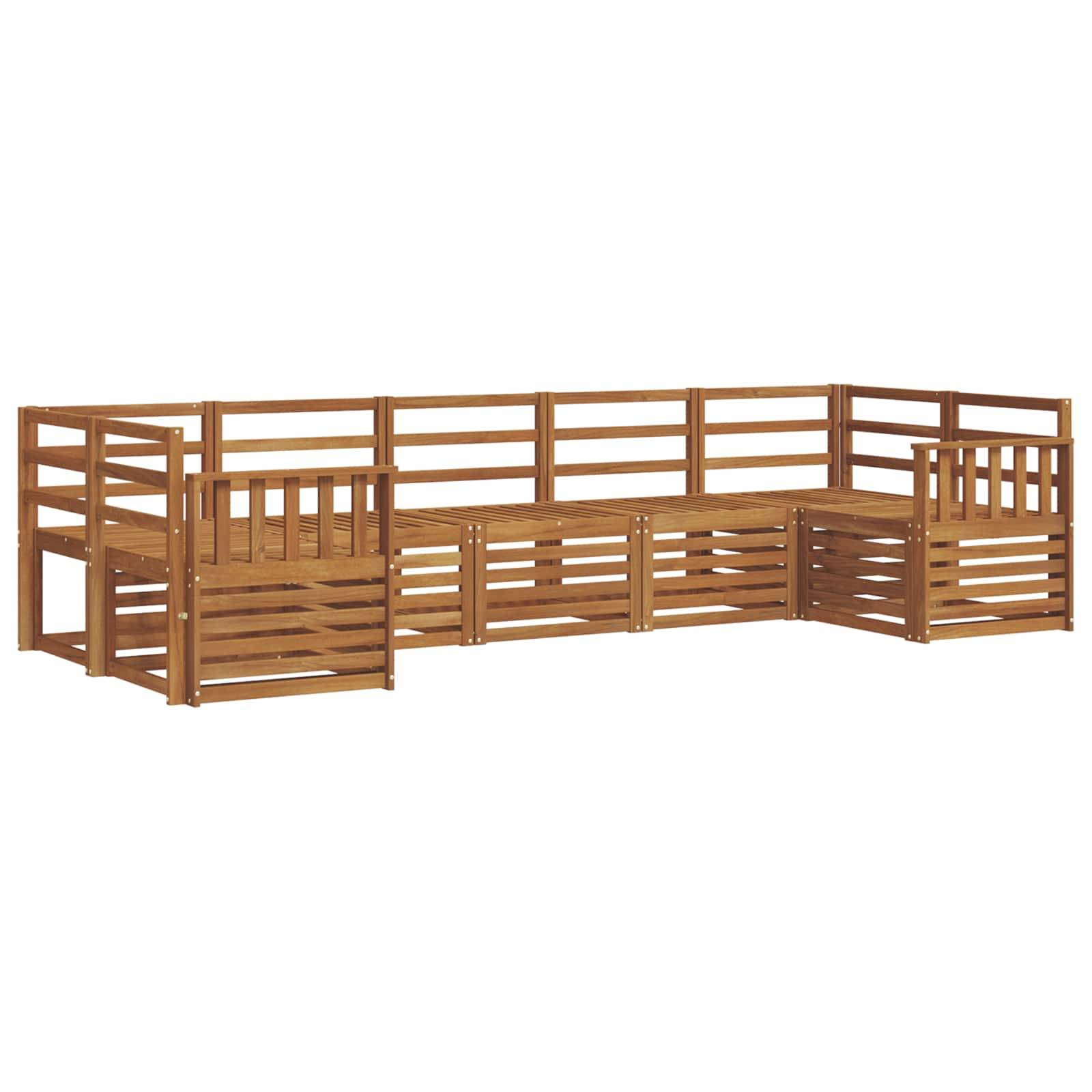 vidaXL Sofagarnituren 7 pcs Natur Massivholz Akazie