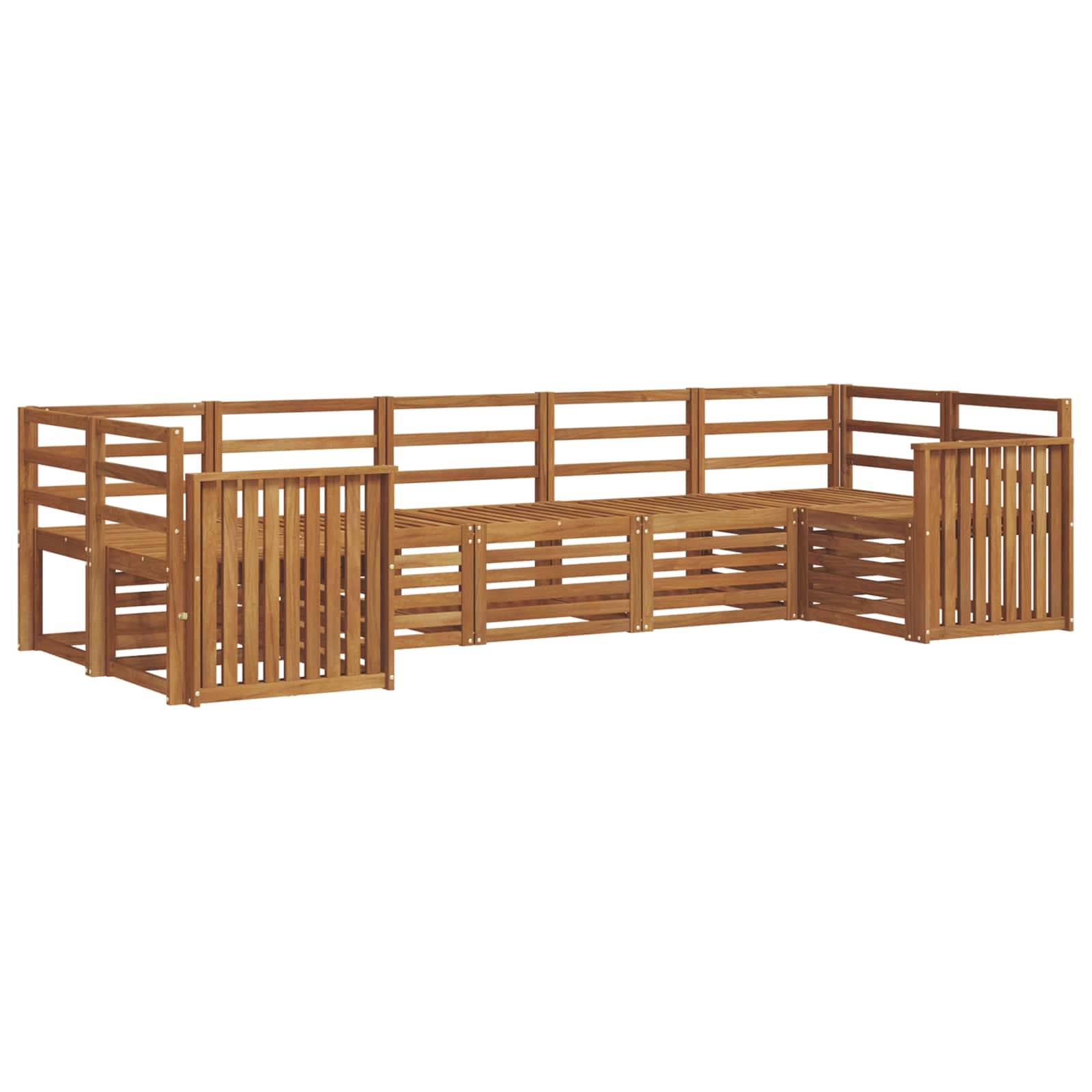 vidaXL Sofagarnituren 7 pcs Natur Massivholz Akazie