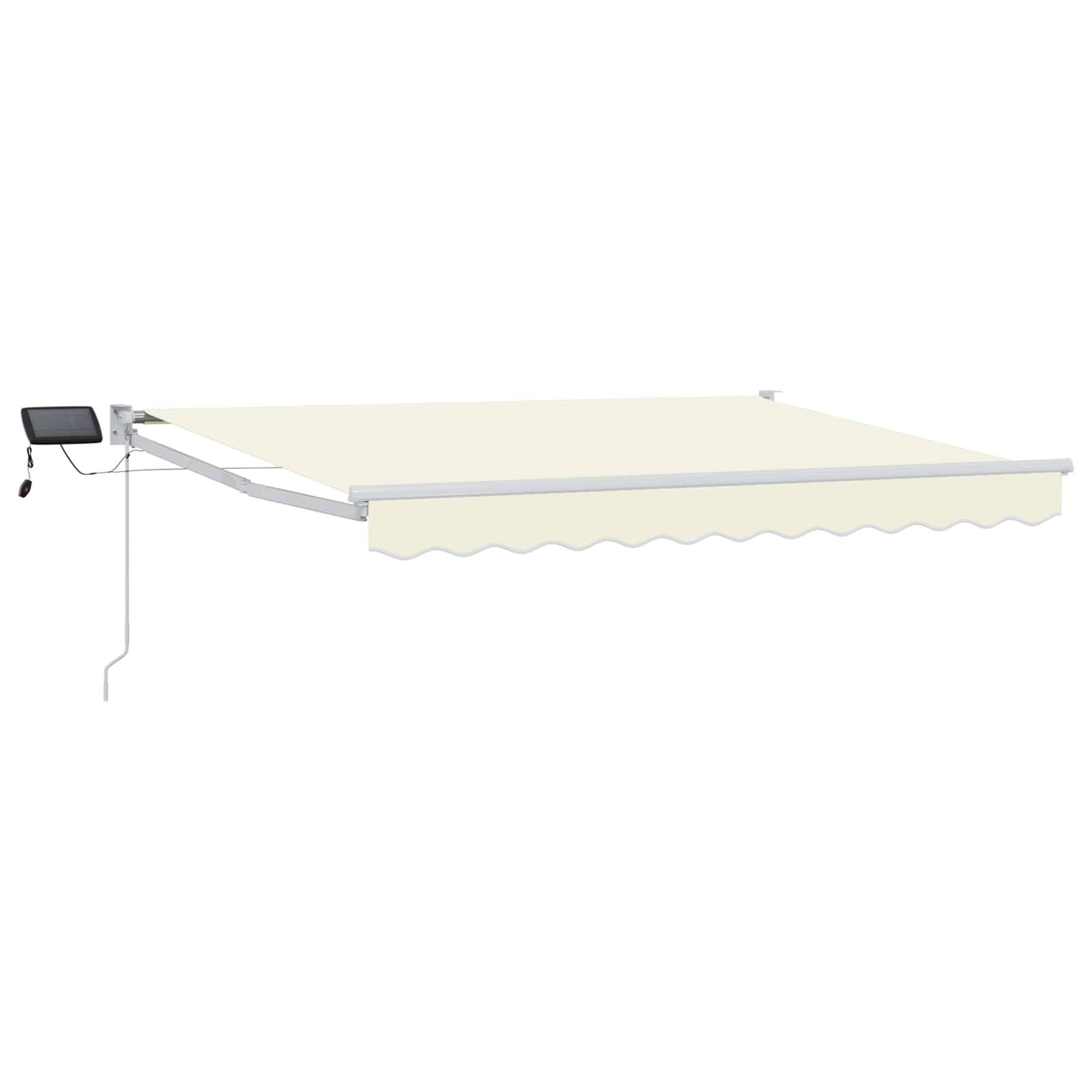 vidaXL Manuelle Gelenkarmmarkise mit LEDs Creme 3 x 2,5 m