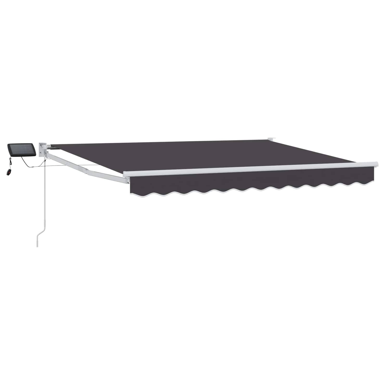 vidaXL Manuelle Gelenkarmmarkise mit LEDs Anthrazit 3 x 2,5 m