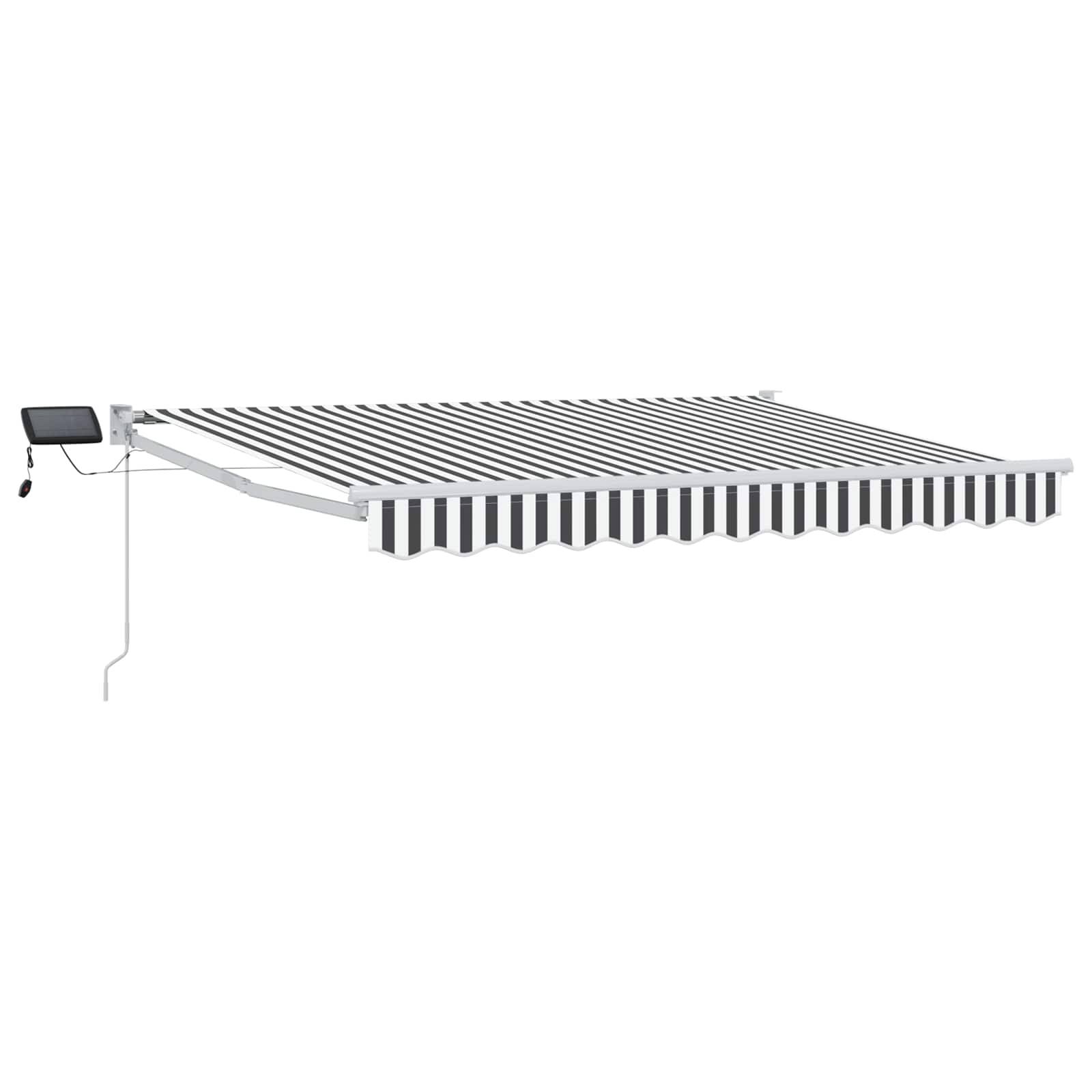 vidaXL Manuelle Gelenkarmmarkise mit LEDs Anthrazit und Weiß 3 x 2,5 m