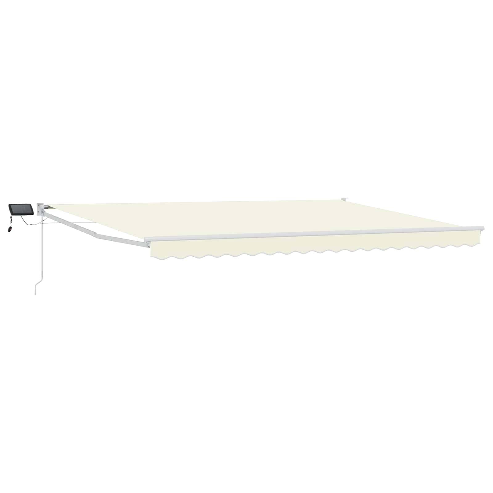 vidaXL Manuelle Gelenkarmmarkise mit LEDs Creme 4,5 × 3 m