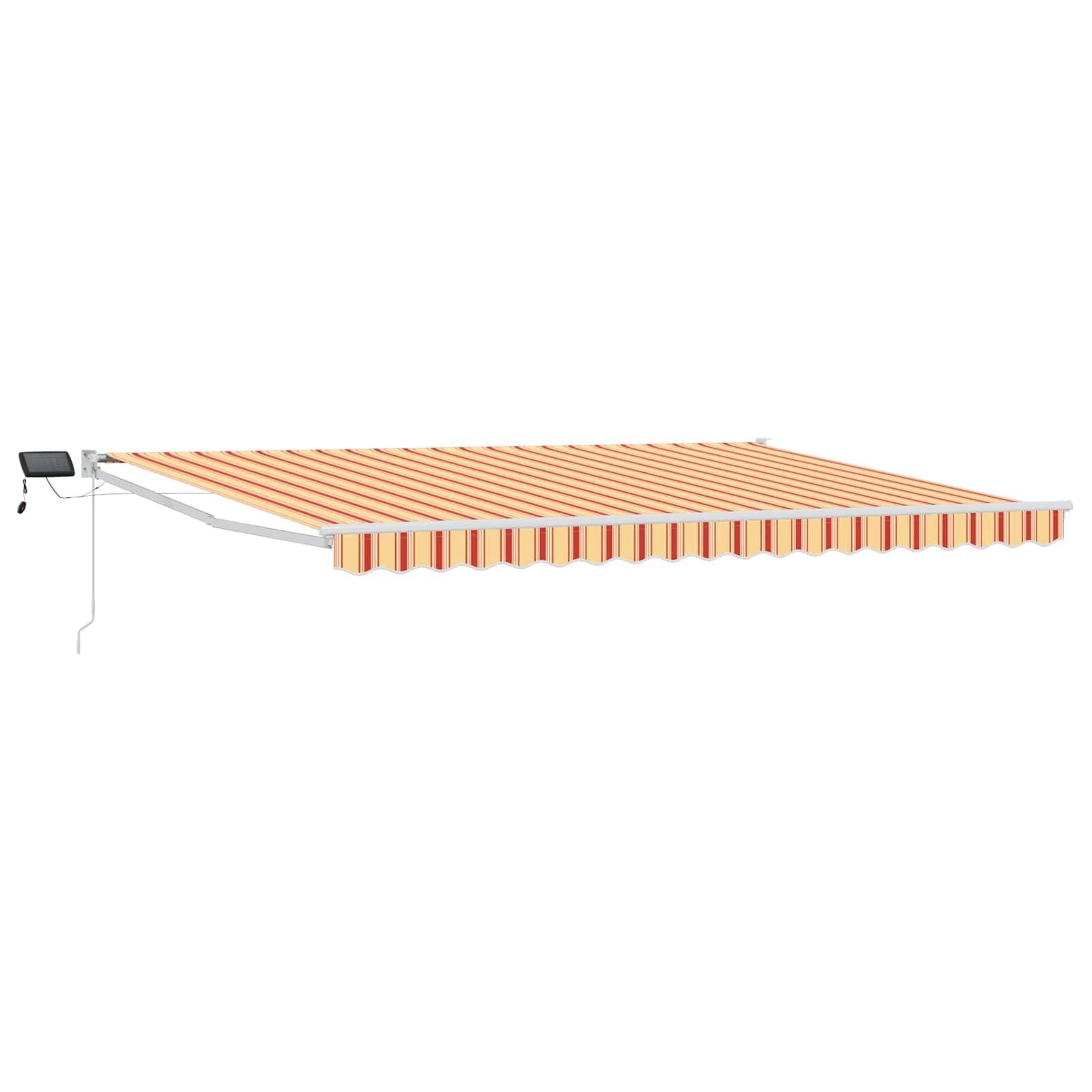 vidaXL Manuelle Gelenkarmmarkise mit LEDs Mehrfarbig 5 x 3 m