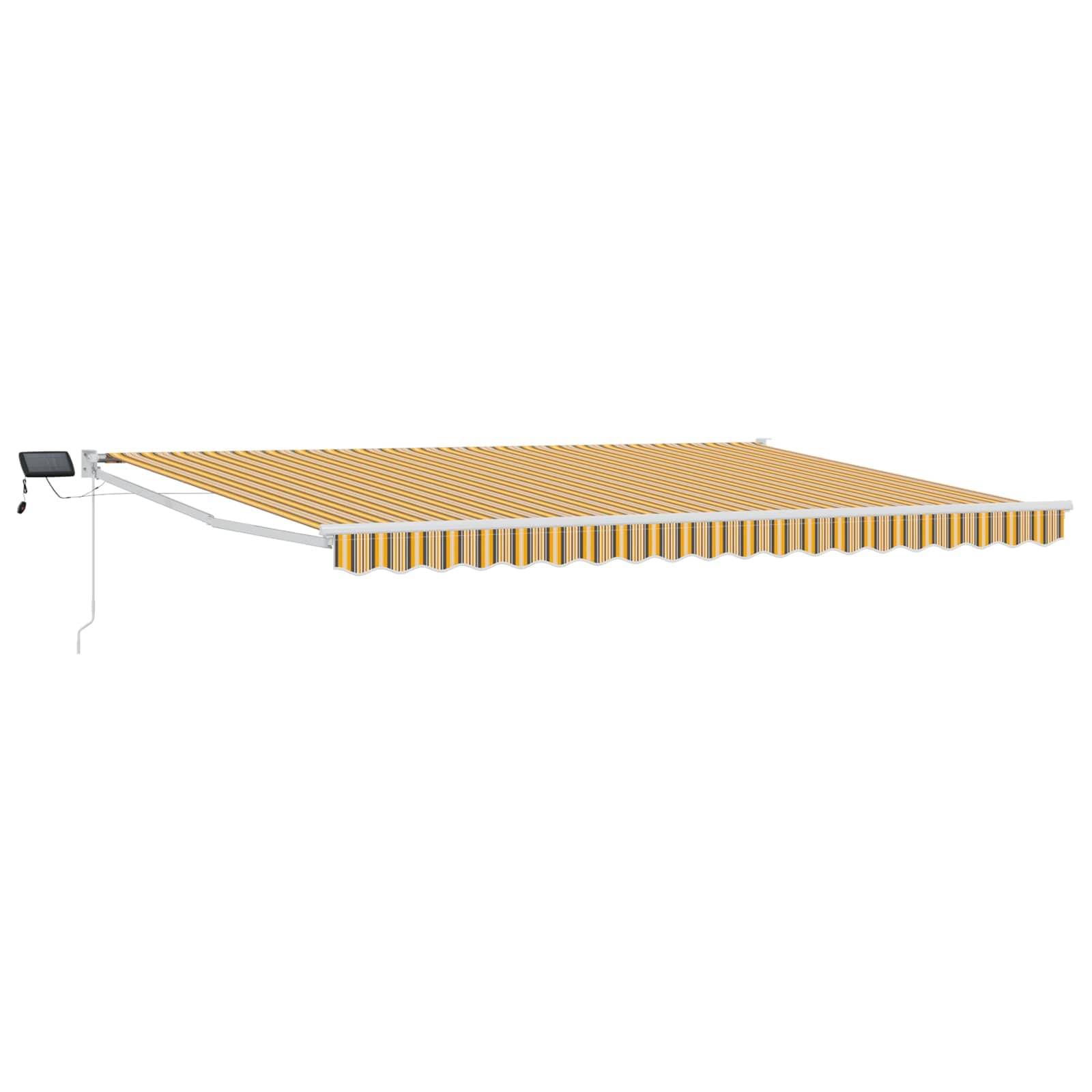 vidaXL Manuelle Gelenkarmmarkise mit LEDs 4,5 × 3 m