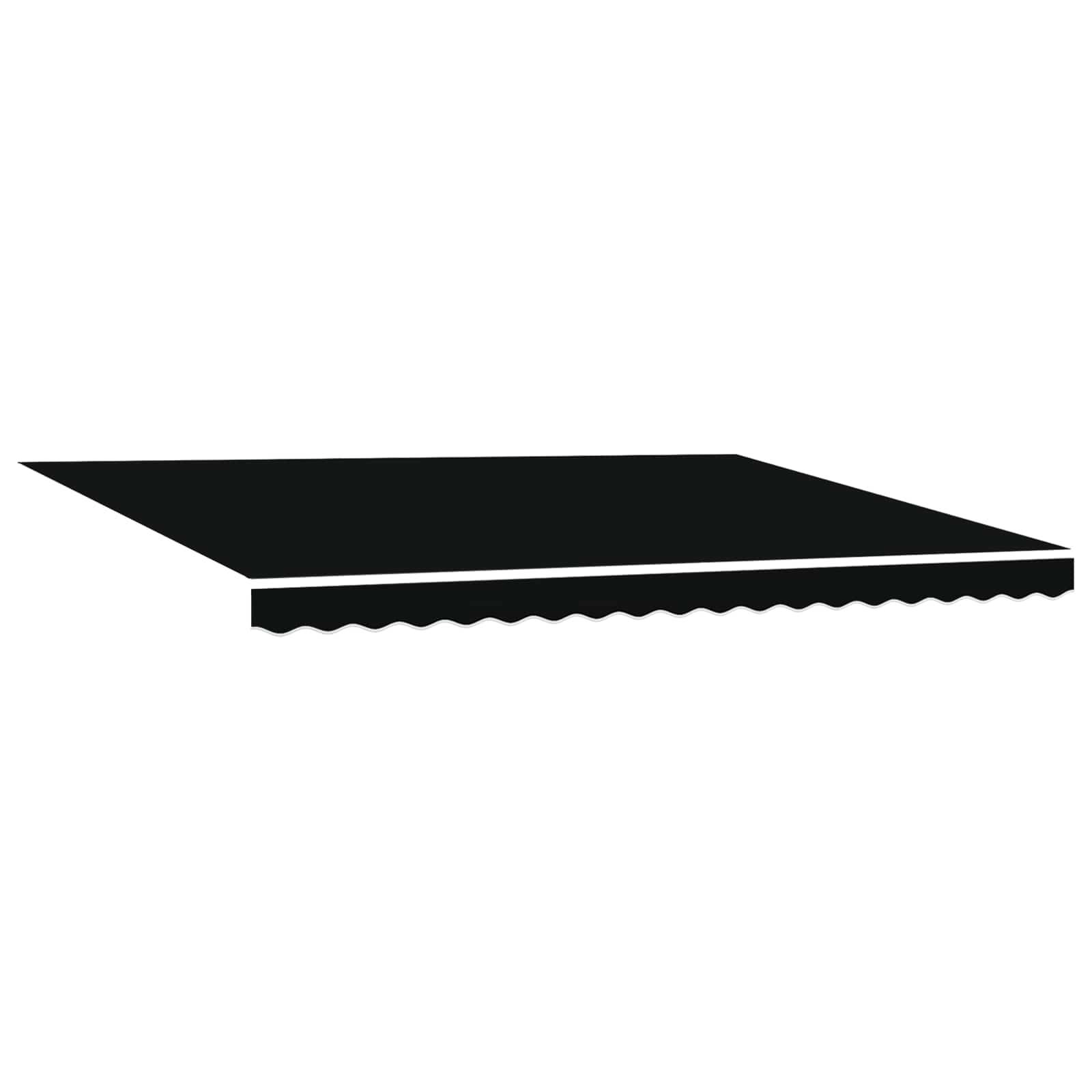vidaXL Manueller Markisenrahmen mit LEDs Schwarz 4 x 3 m