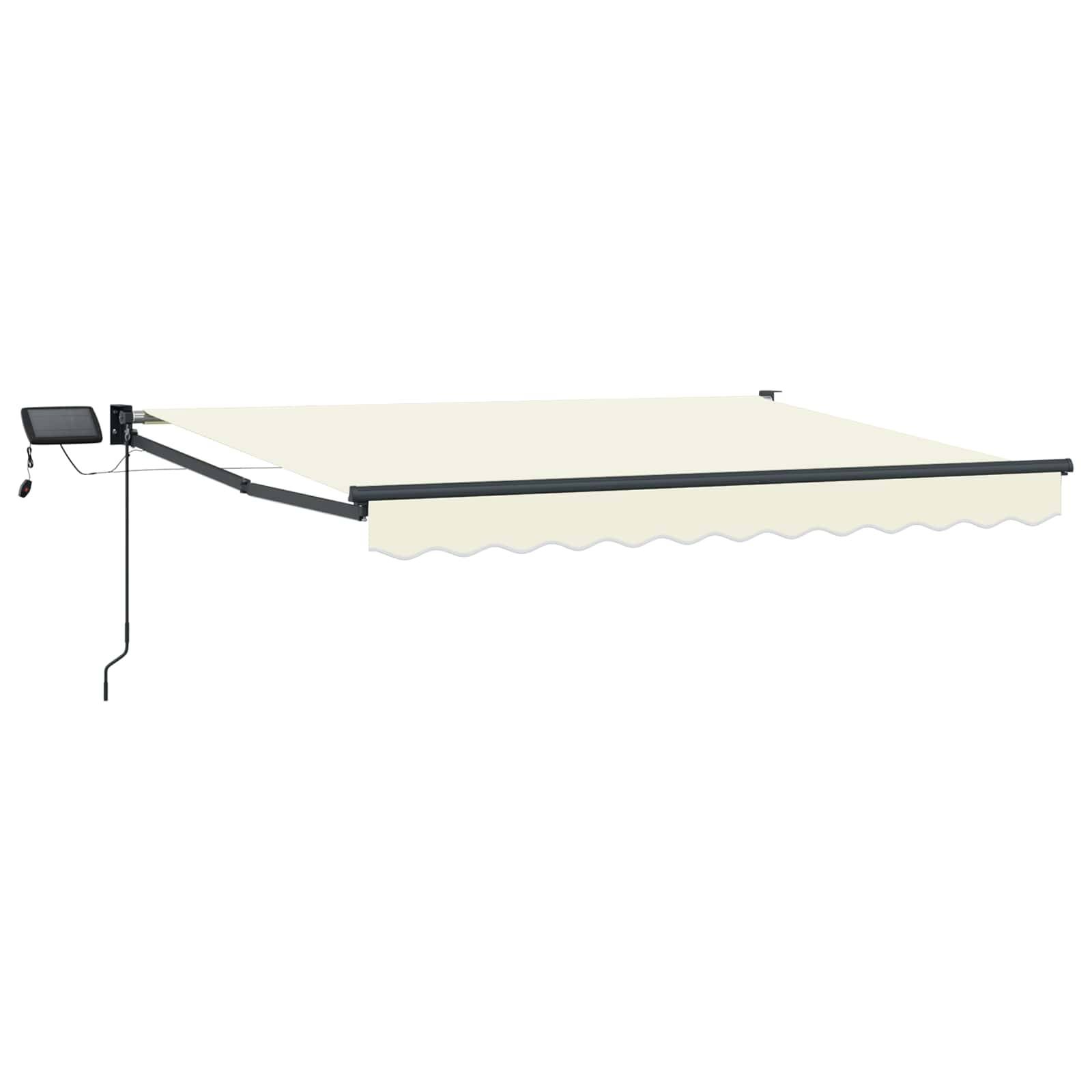 vidaXL Manuelle Gelenkarmmarkise mit LEDs Creme 3,5 x 2 m
