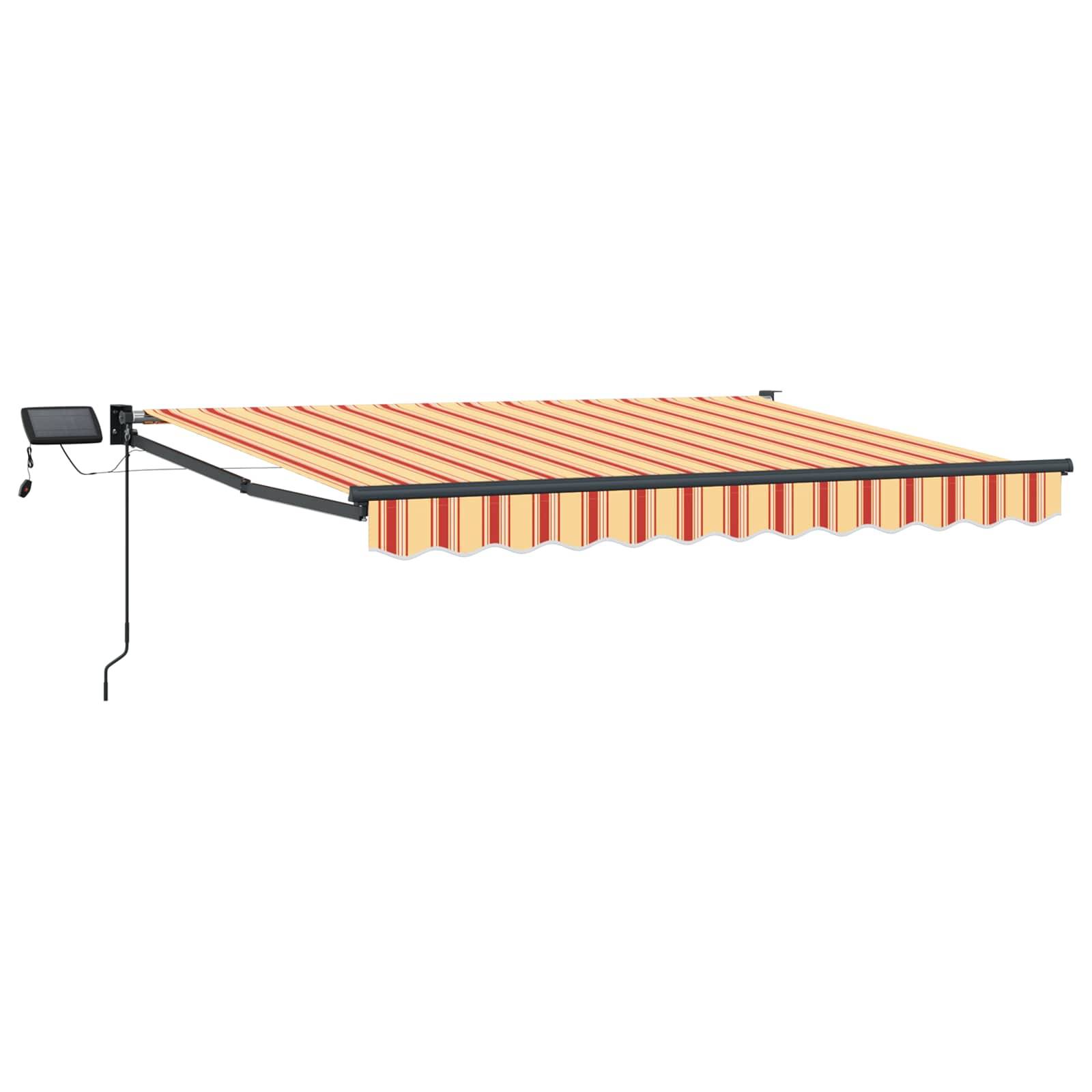 vidaXL Manuelle Gelenkarmmarkise mit LEDs Mehrfarbig 3,5 x 2,5 m