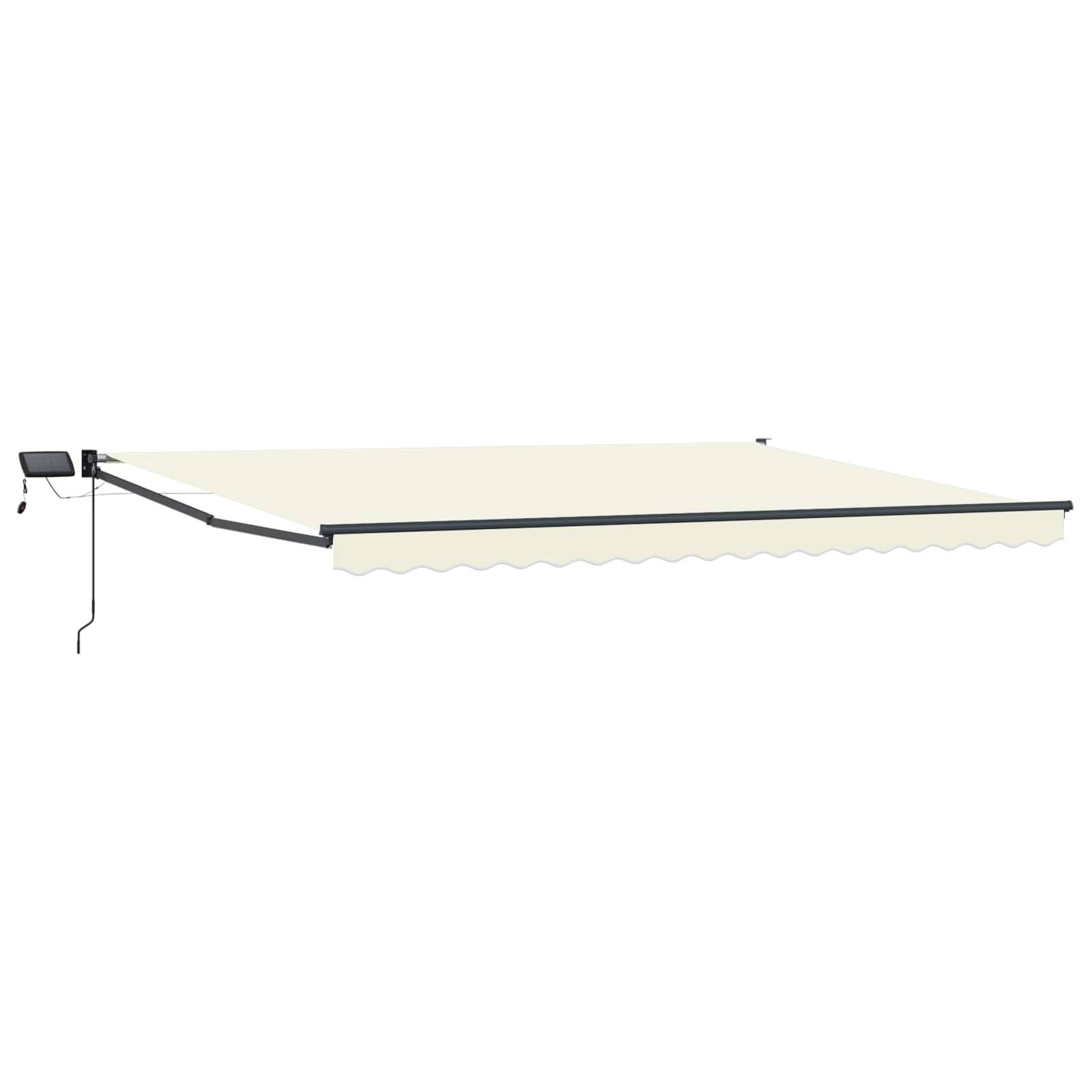 vidaXL Manuelle Gelenkarmmarkise mit LEDs Creme 4 x 2 m