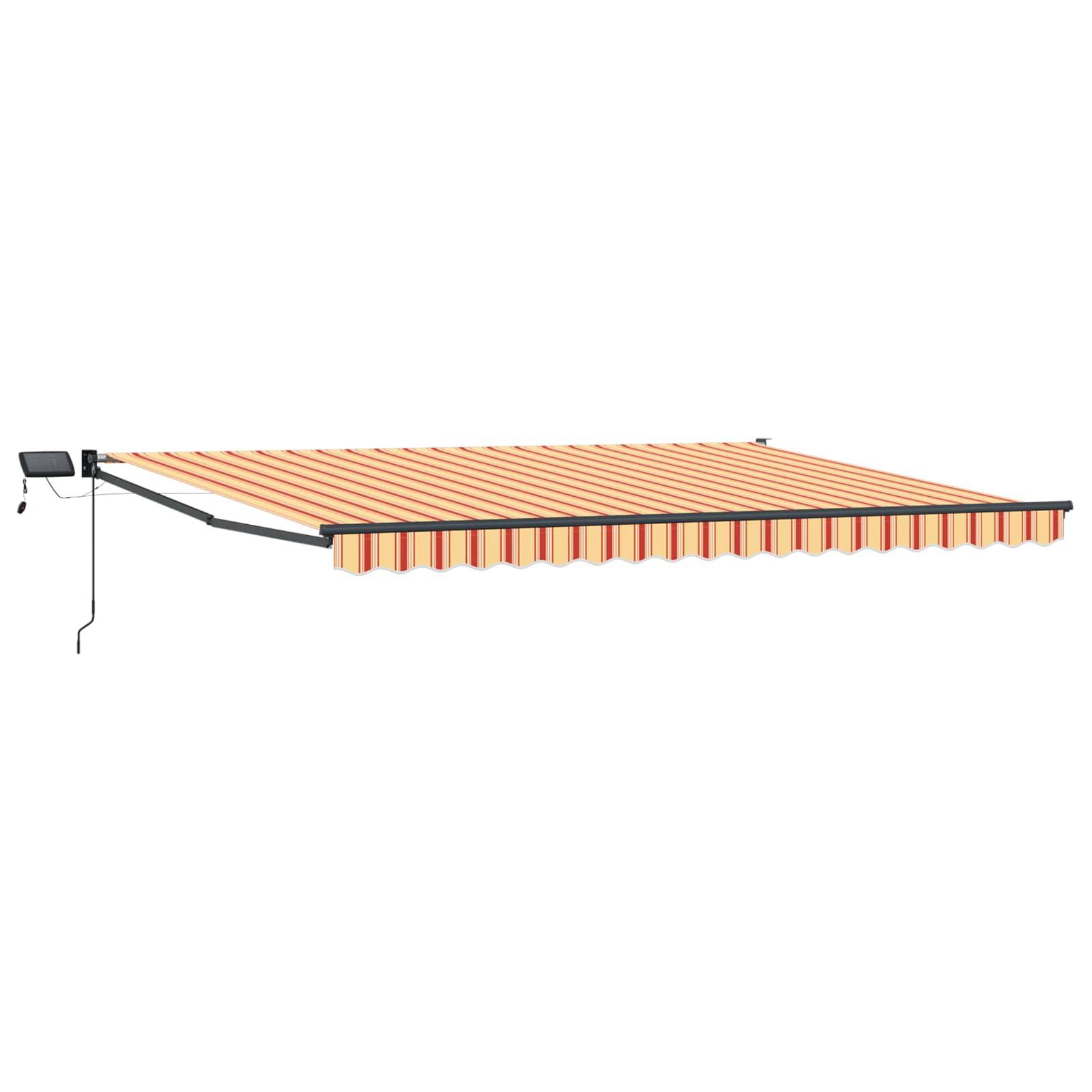 vidaXL Manuelle Gelenkarmmarkise mit LEDs Mehrfarbig 5 x 3 m