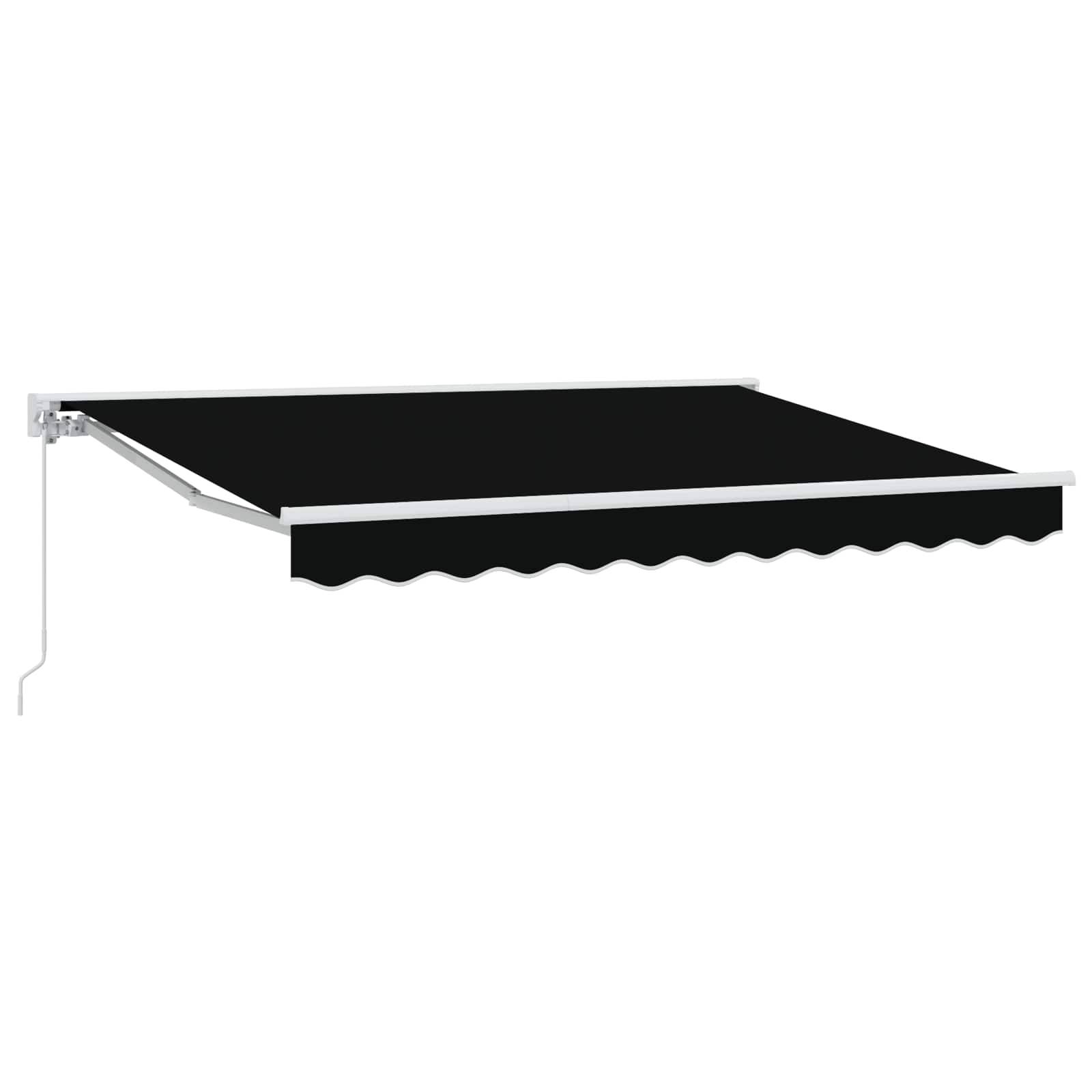 vidaXL Manuell einziehbare Markise Schwarz 3,5 x 2,5 m
