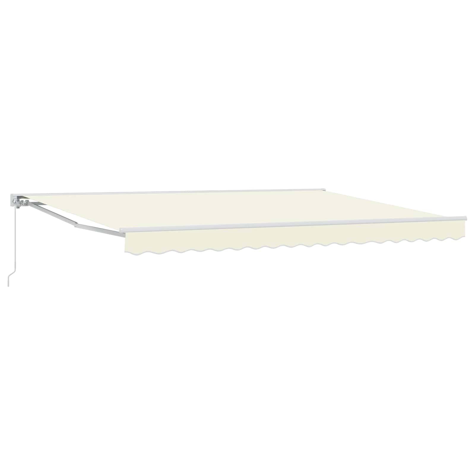vidaXL Manuell einziehbare Markise Creme 4 x 3 m