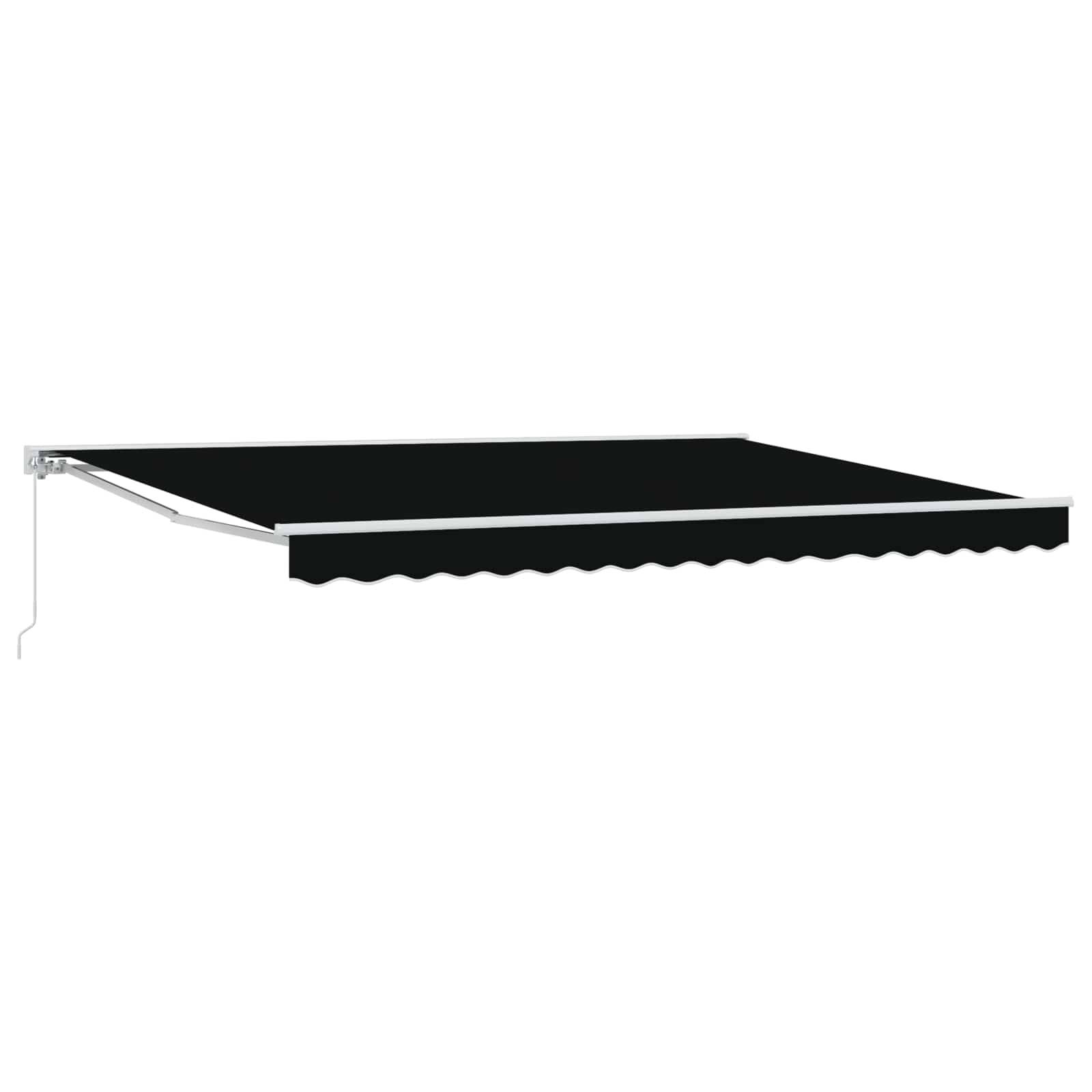 vidaXL Manuell einziehbare Markise Schwarz 4 x 3 m