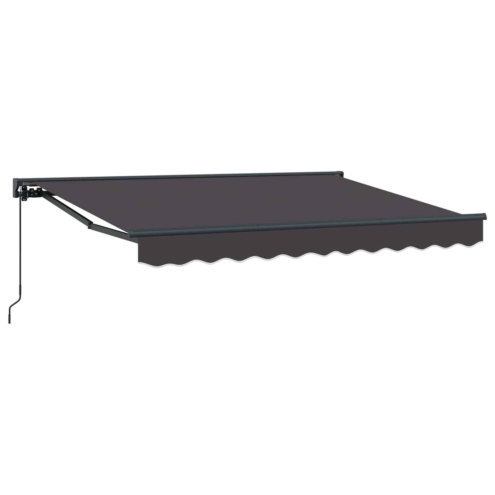 vidaXL Manuell einziehbare Markise Anthrazit 3,5 x 2 m