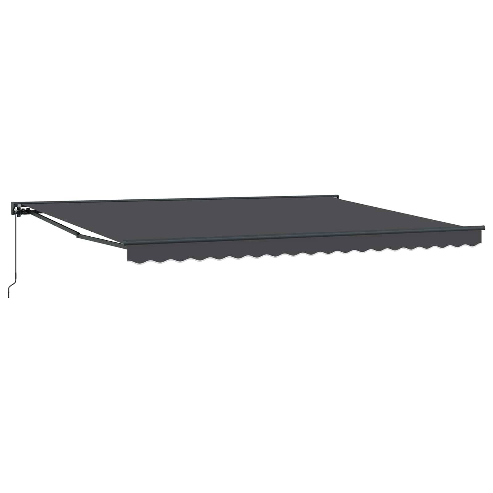 vidaXL Manuell einziehbare Markise Anthrazit 5 x 3,5 m