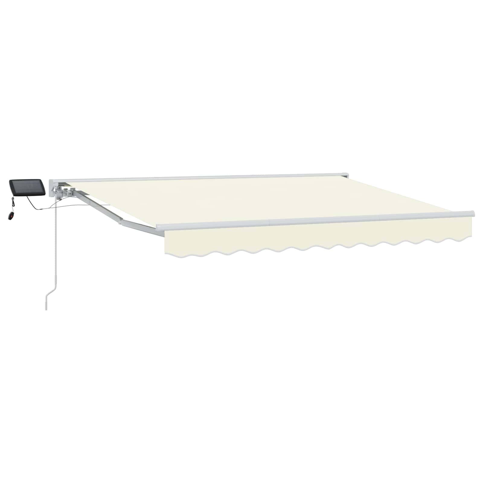 vidaXL Manueller Markisenrahmen mit LEDs Creme 3,5 x 2 m