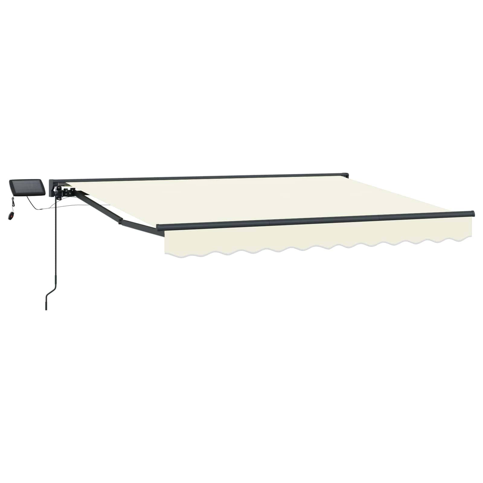 vidaXL Manueller Markisenrahmen mit LEDs Creme 3 x 2,5 m