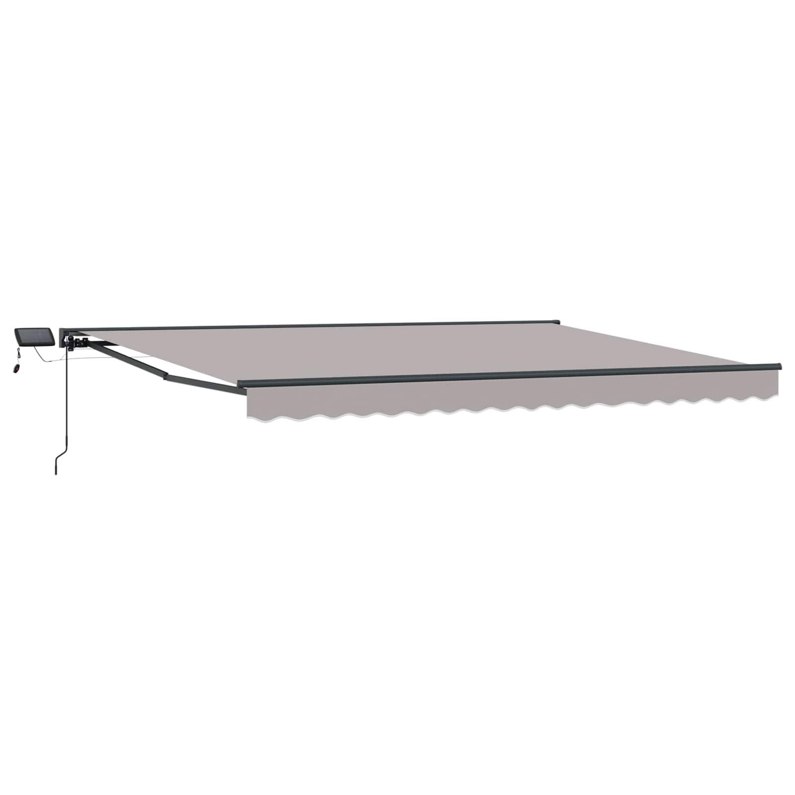 vidaXL Manueller Markisenrahmen mit LEDs 4 × 3,5 m