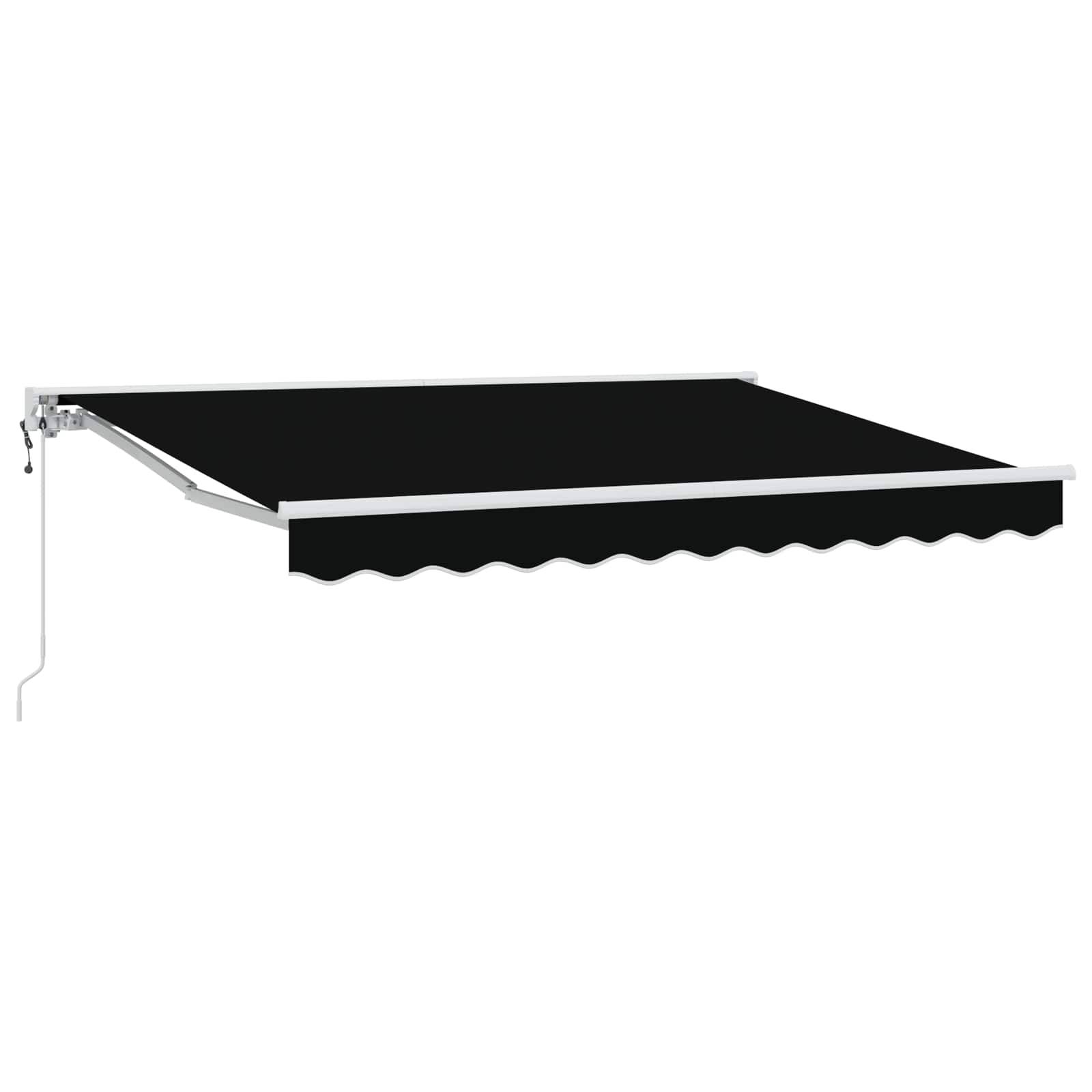 vidaXL Elektrische ausziehbare Markise Schwarz 3,5 x 2,5 m