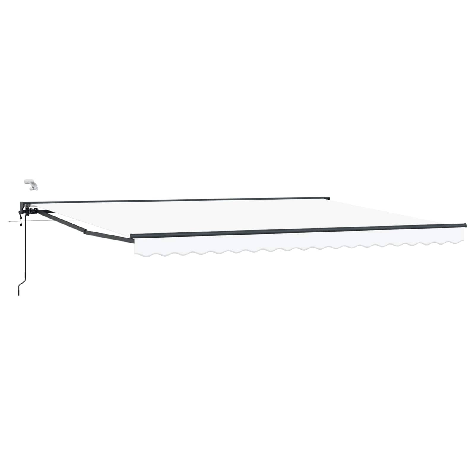 vidaXL Elektrische ausziehbare Markise Weiß 5 x 3,5 m