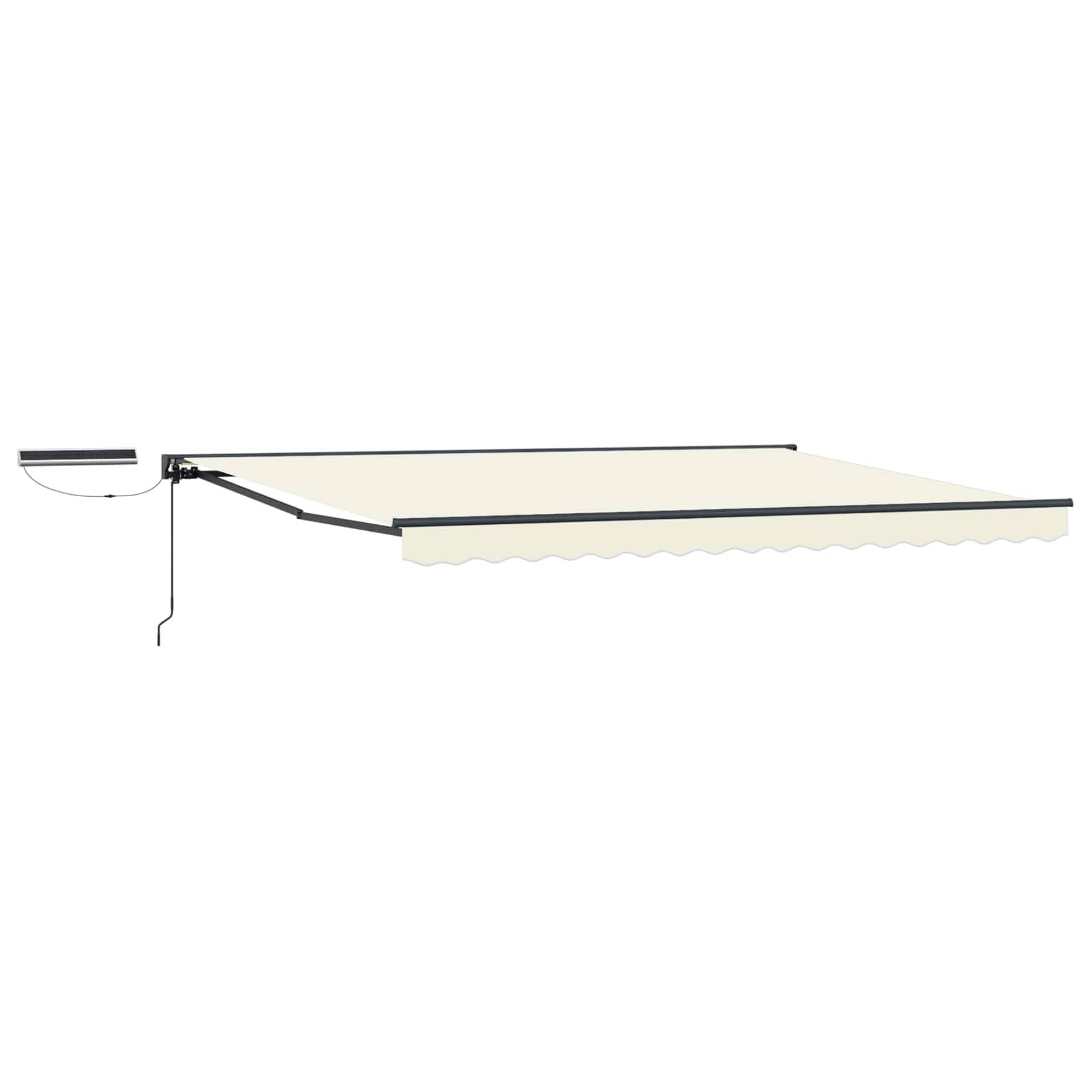 vidaXL Elektrische ausziehbare Markise Creme 4,5 x 3,5 m