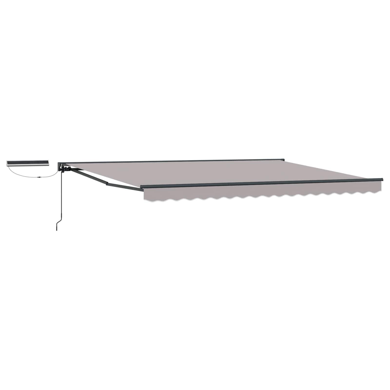 vidaXL Elektrische ausziehbare Markise Hellgrau 4 x 3 m