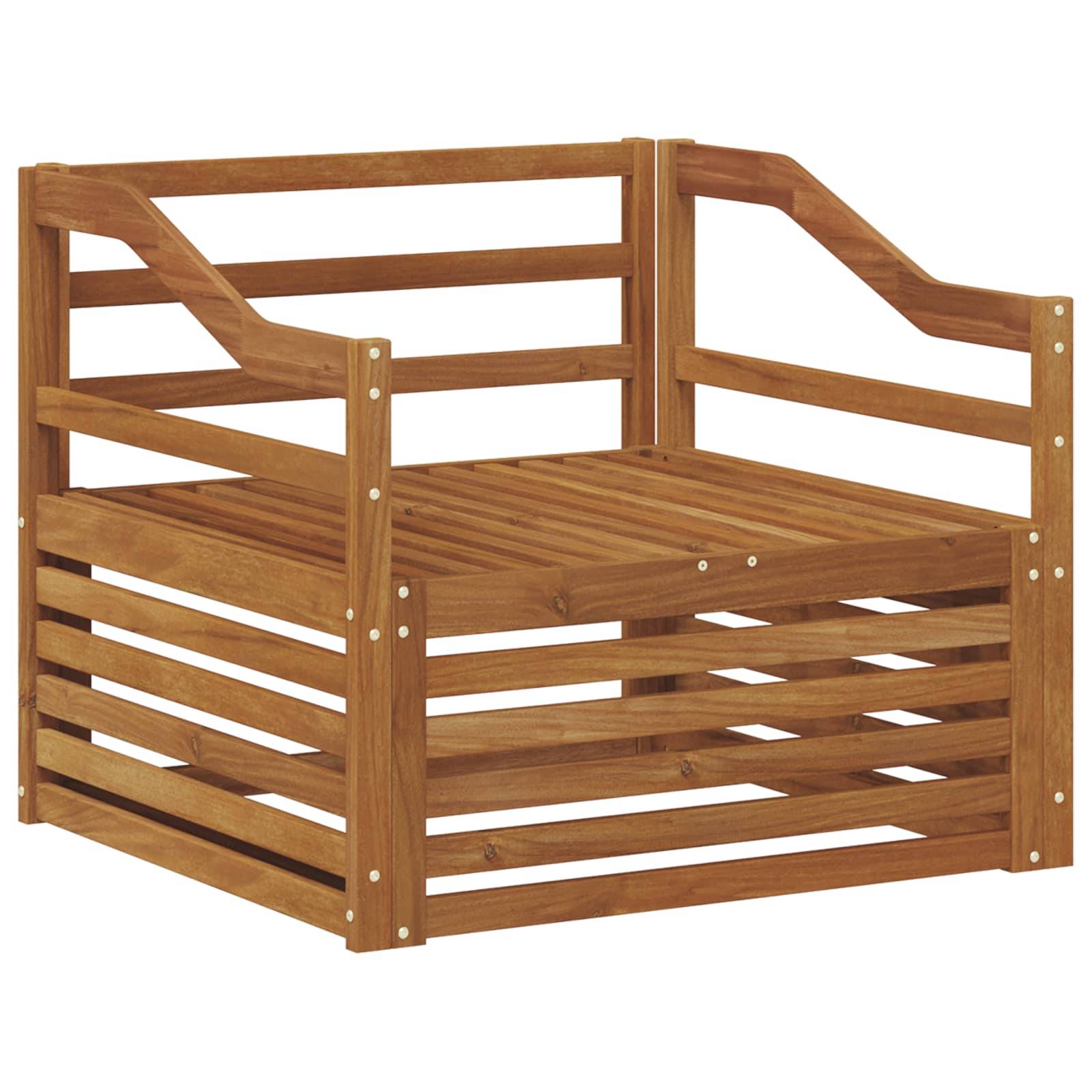vidaXL Outdoor-Sofagarnitur Massivholz Akazie Natur