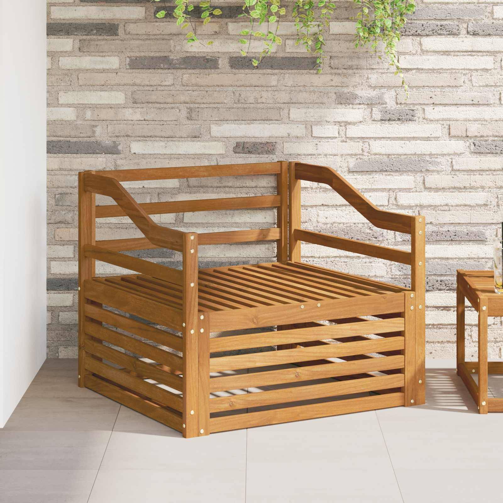 vidaXL Outdoor-Sofagarnitur Massivholz Akazie Natur