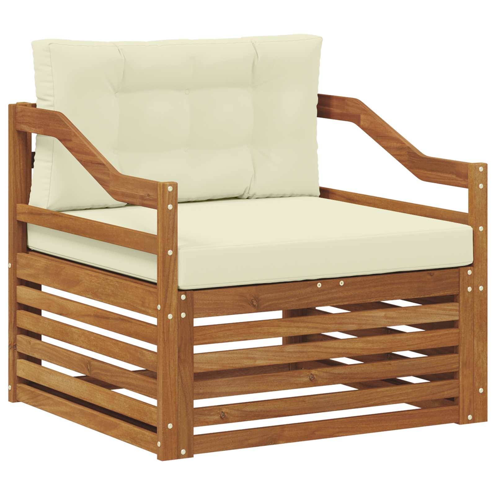 vidaXL Outdoor-Sofagarnitur Massivholz Akazie Natur