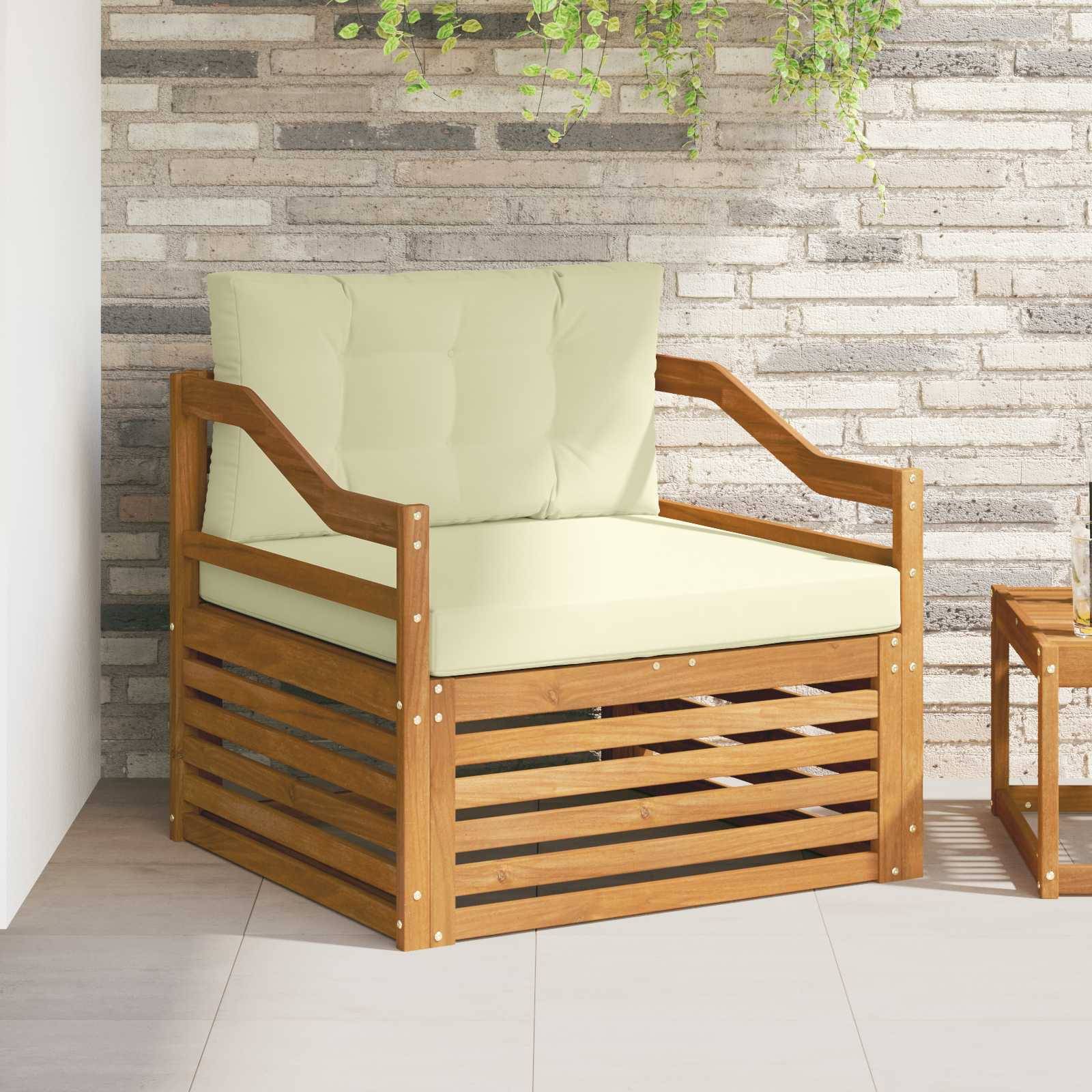 vidaXL Outdoor-Sofagarnitur Massivholz Akazie Natur