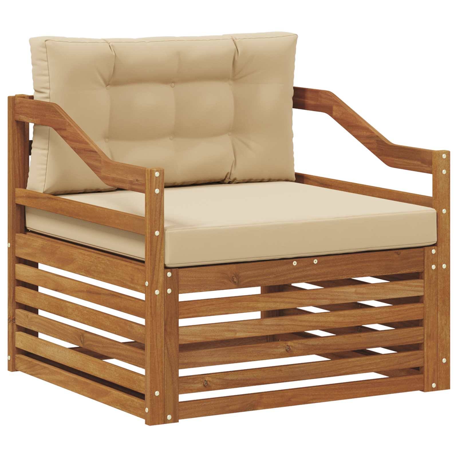 vidaXL Outdoor-Sofagarnitur Massivholz Akazie Natur