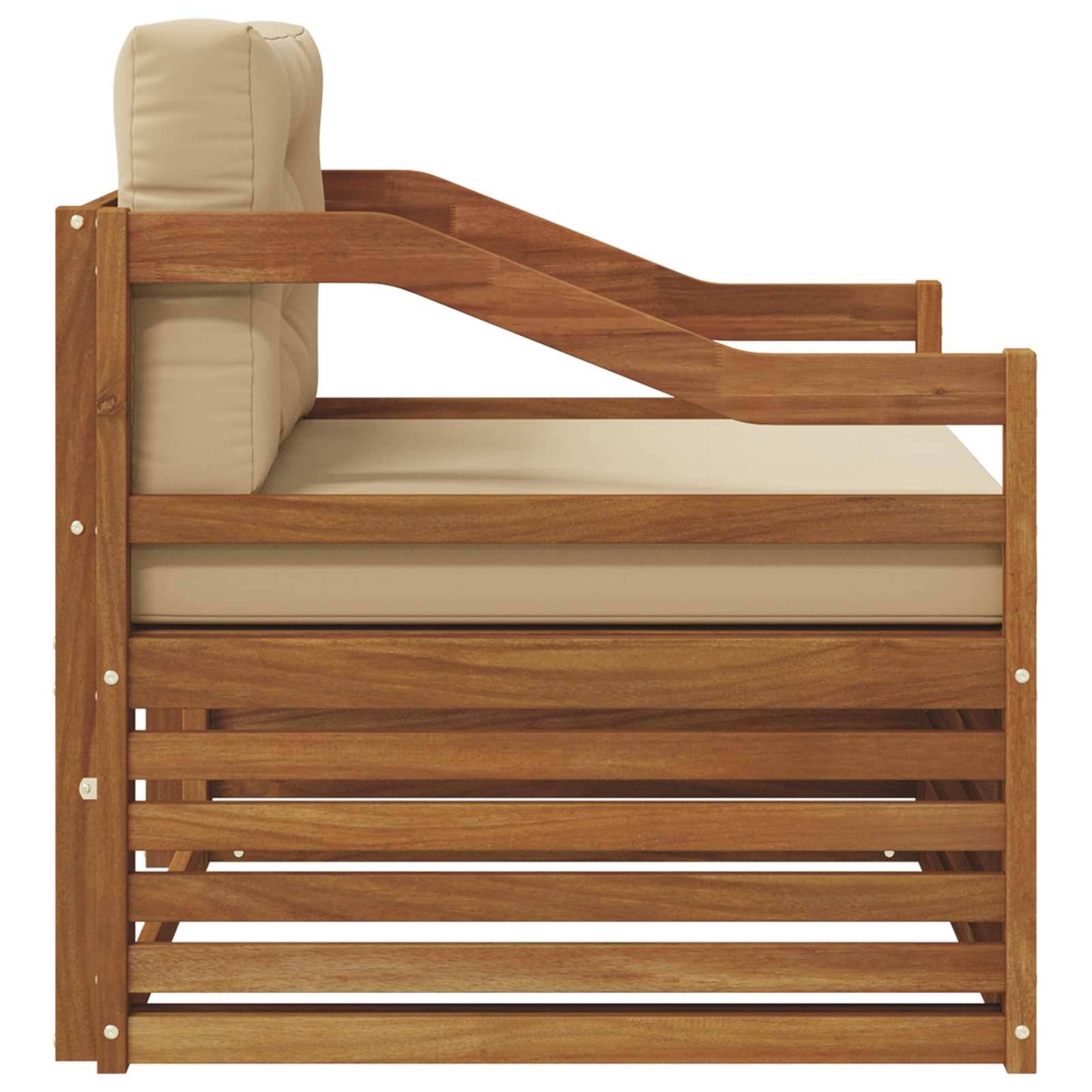 vidaXL Outdoor-Sofagarnitur Massivholz Akazie Natur