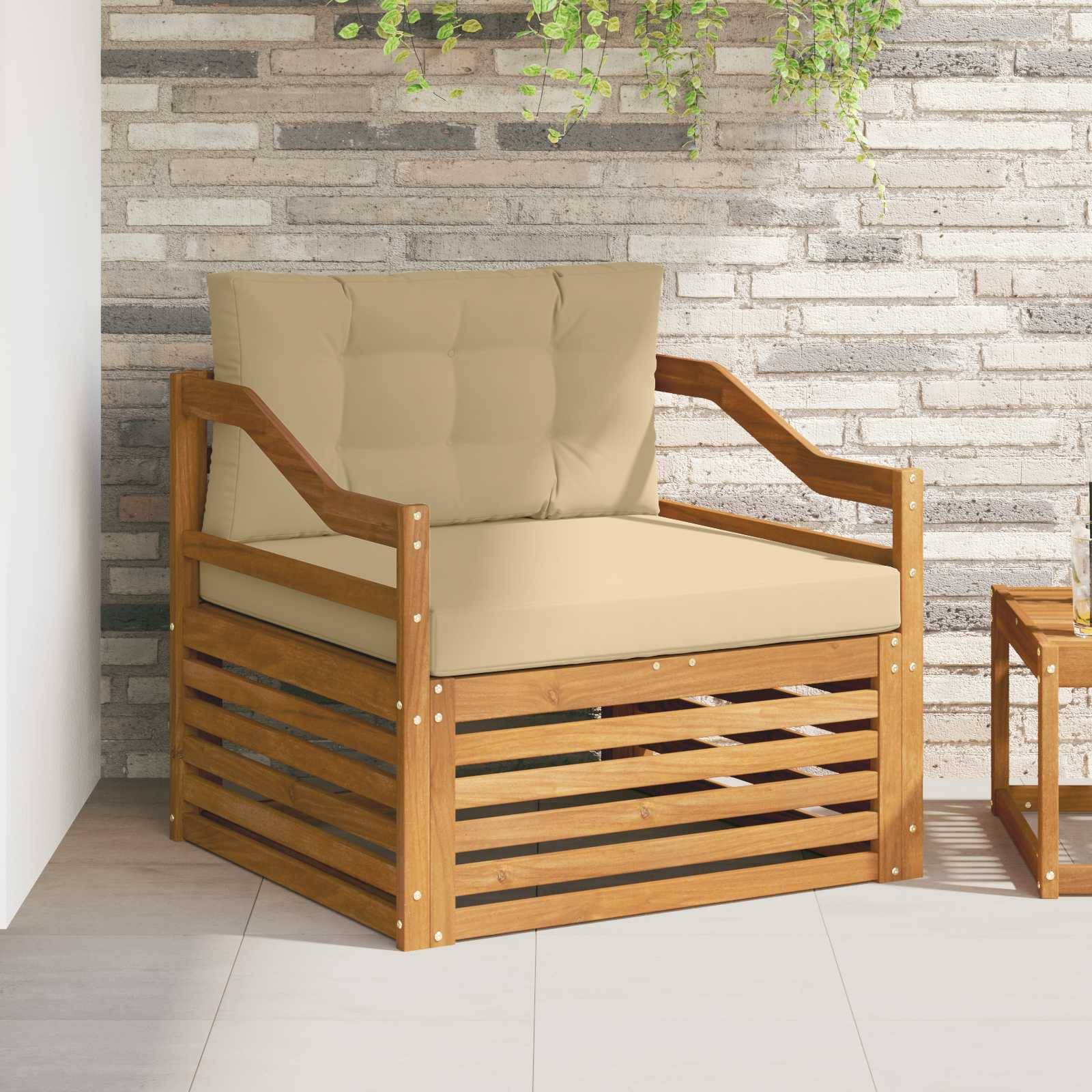 vidaXL Outdoor-Sofagarnitur Massivholz Akazie Natur