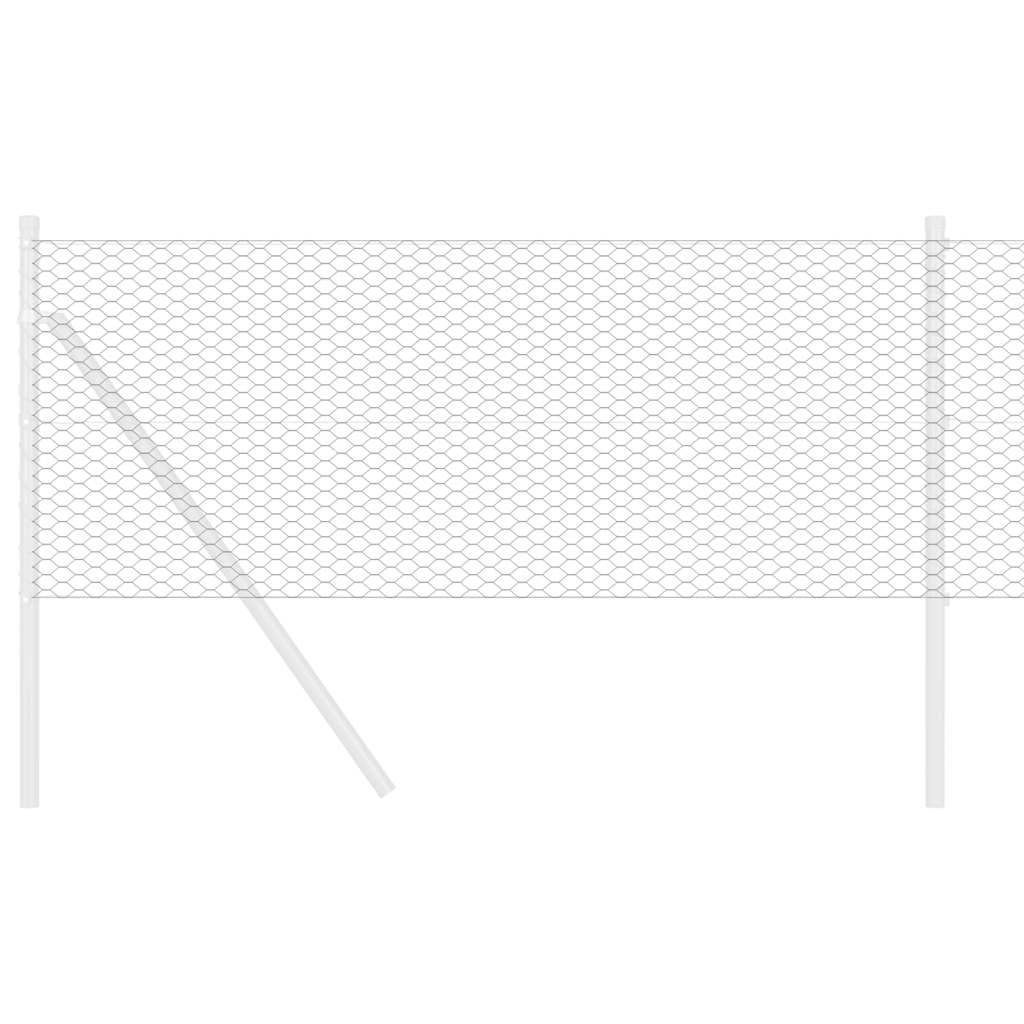 vidaXL Hexagonzaun Grau 0,5 x 100 m PVC