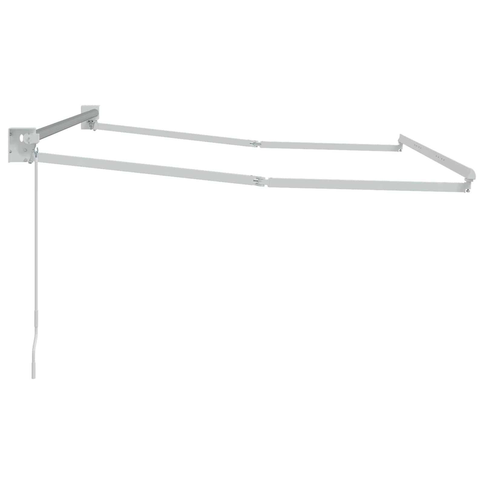 vidaXL Manueller ausziehbarer Sonnenschirmrahmen Weiß 3,5 x 2 m